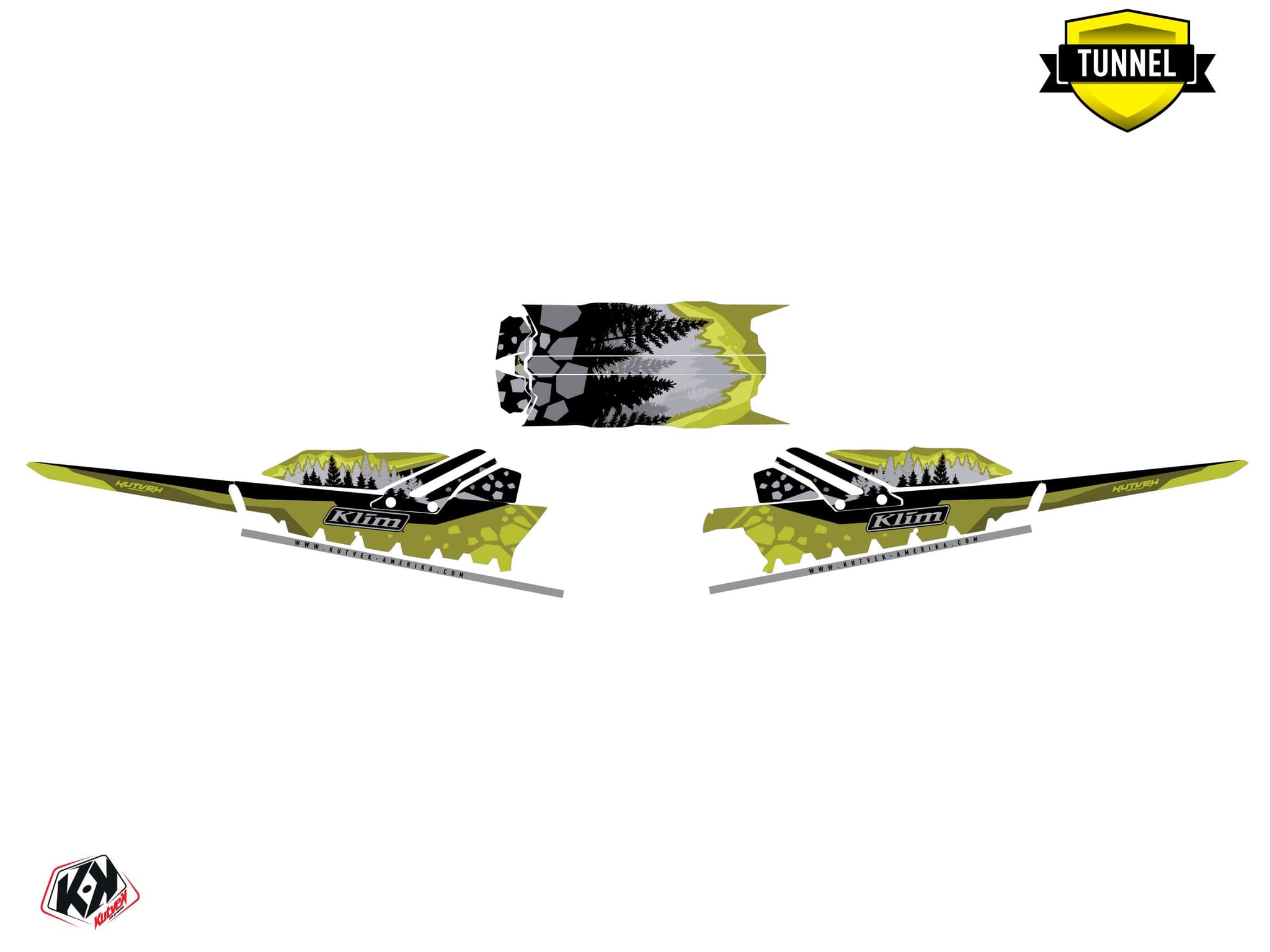 Kit graphique Motoneige SKIDOO BACKCOUNTRY SPORT GARNET Vert | Skidoo | Kutvek - View 5
