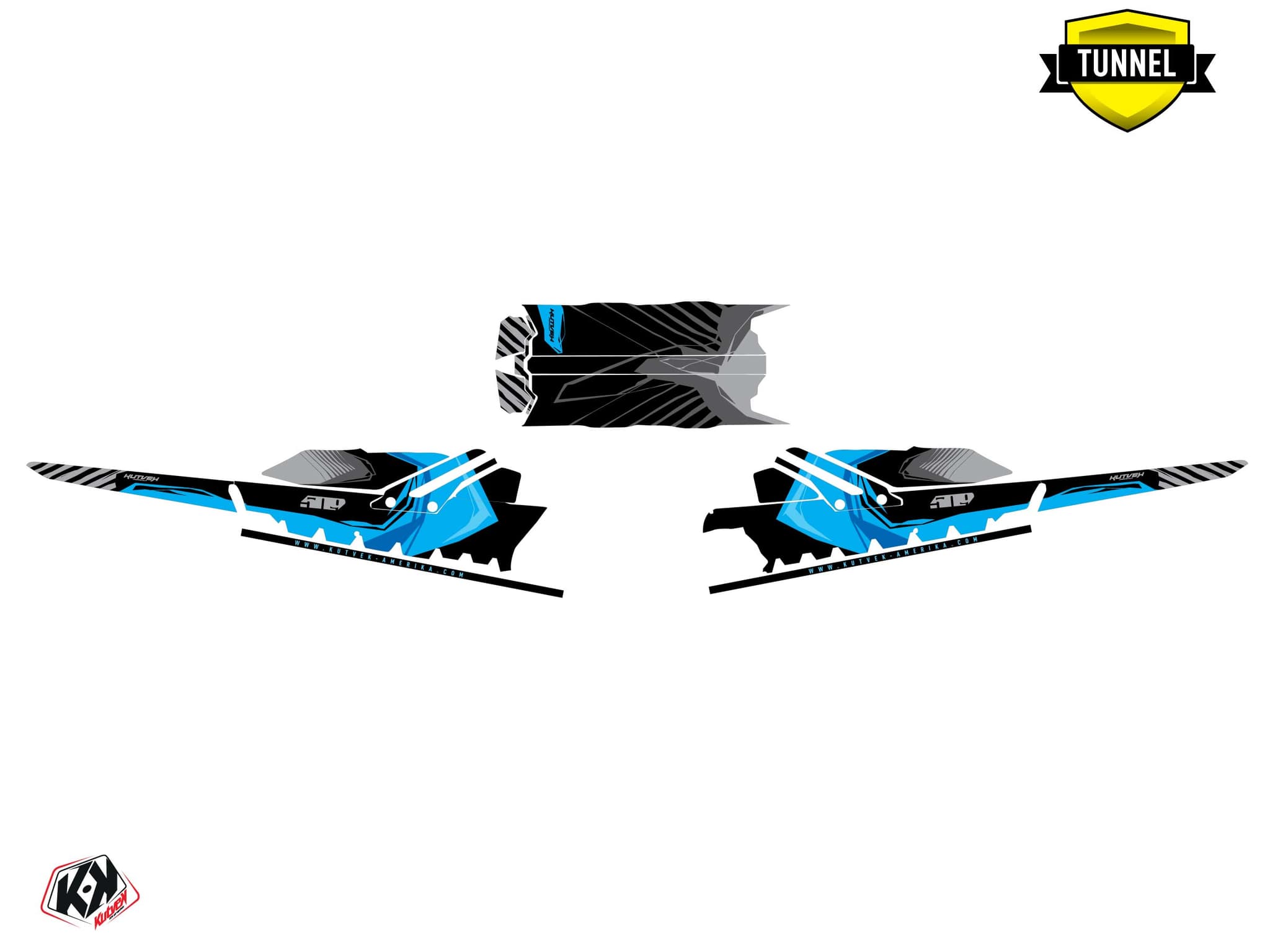 Snowmobile SKIDOO BACKCOUNTRY SPORT KLIFF Blue graphic kit | Skidoo | Kutvek - View 5