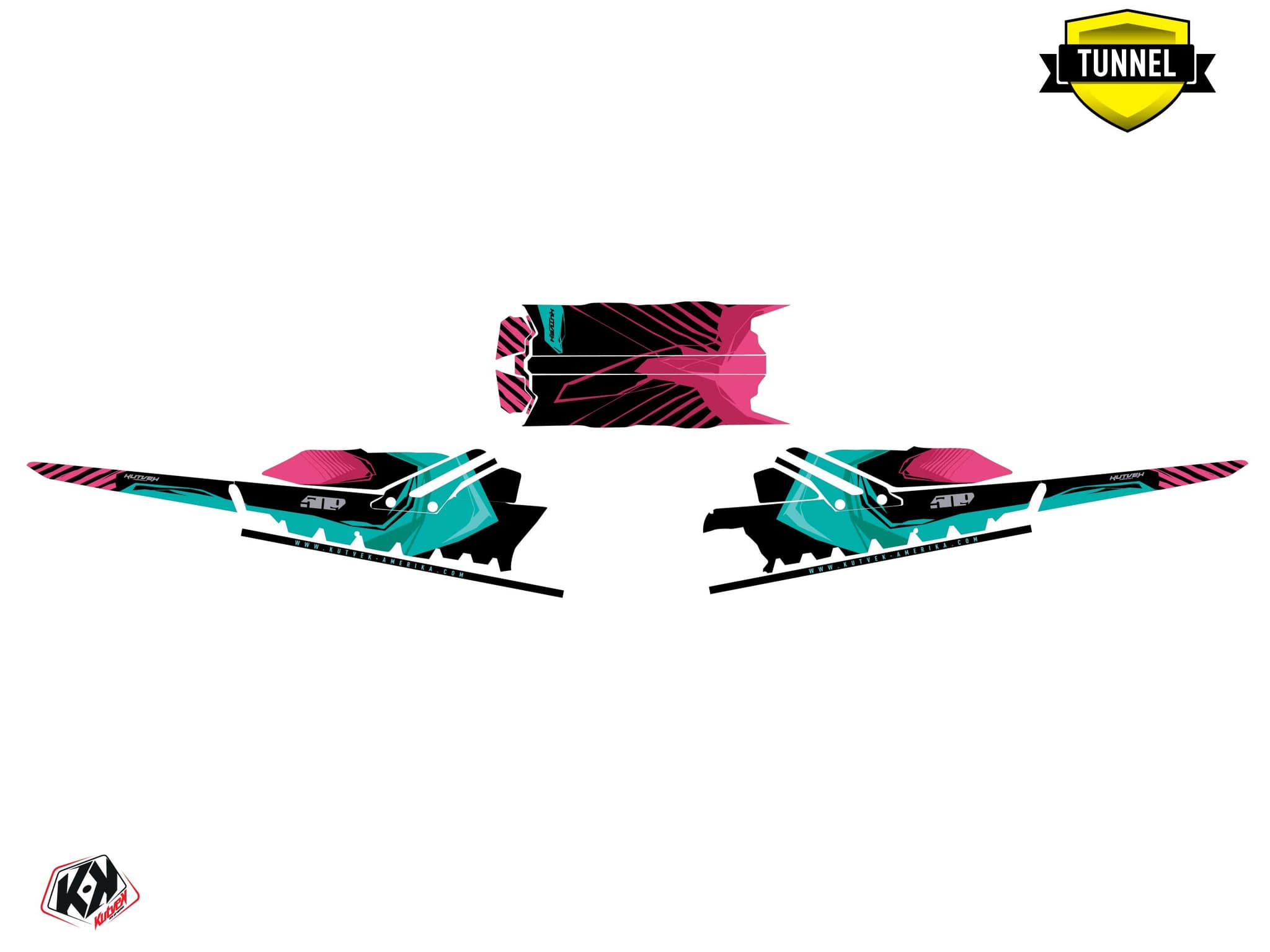 Kit graphique Motoneige SKIDOO BACKCOUNTRY SPORT KLIFF Rose | Skidoo | Kutvek - View 5