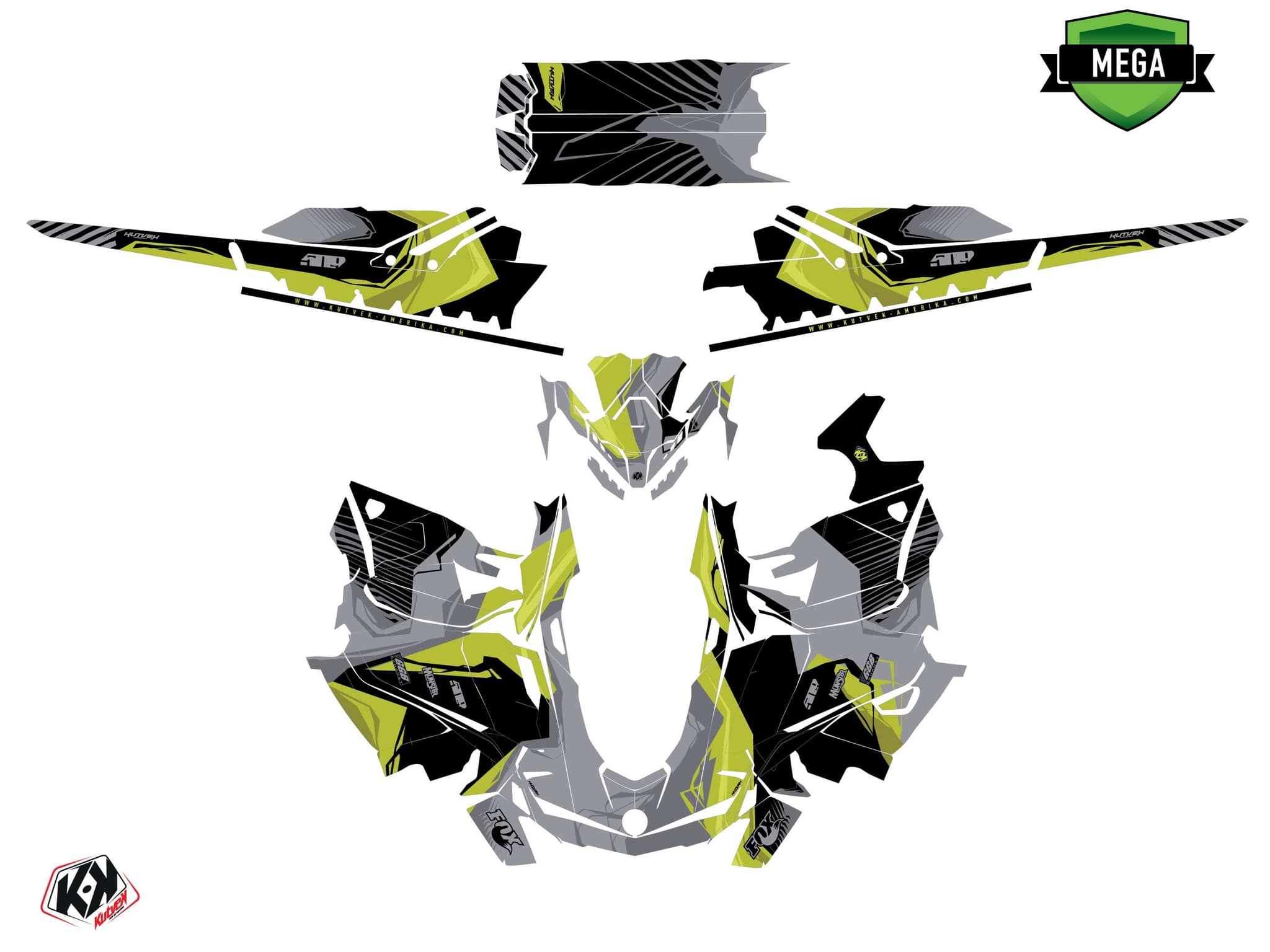 Kit graphique Motoneige SKIDOO BACKCOUNTRY SPORT KLIFF Vert | Skidoo | Kutvek - View 4