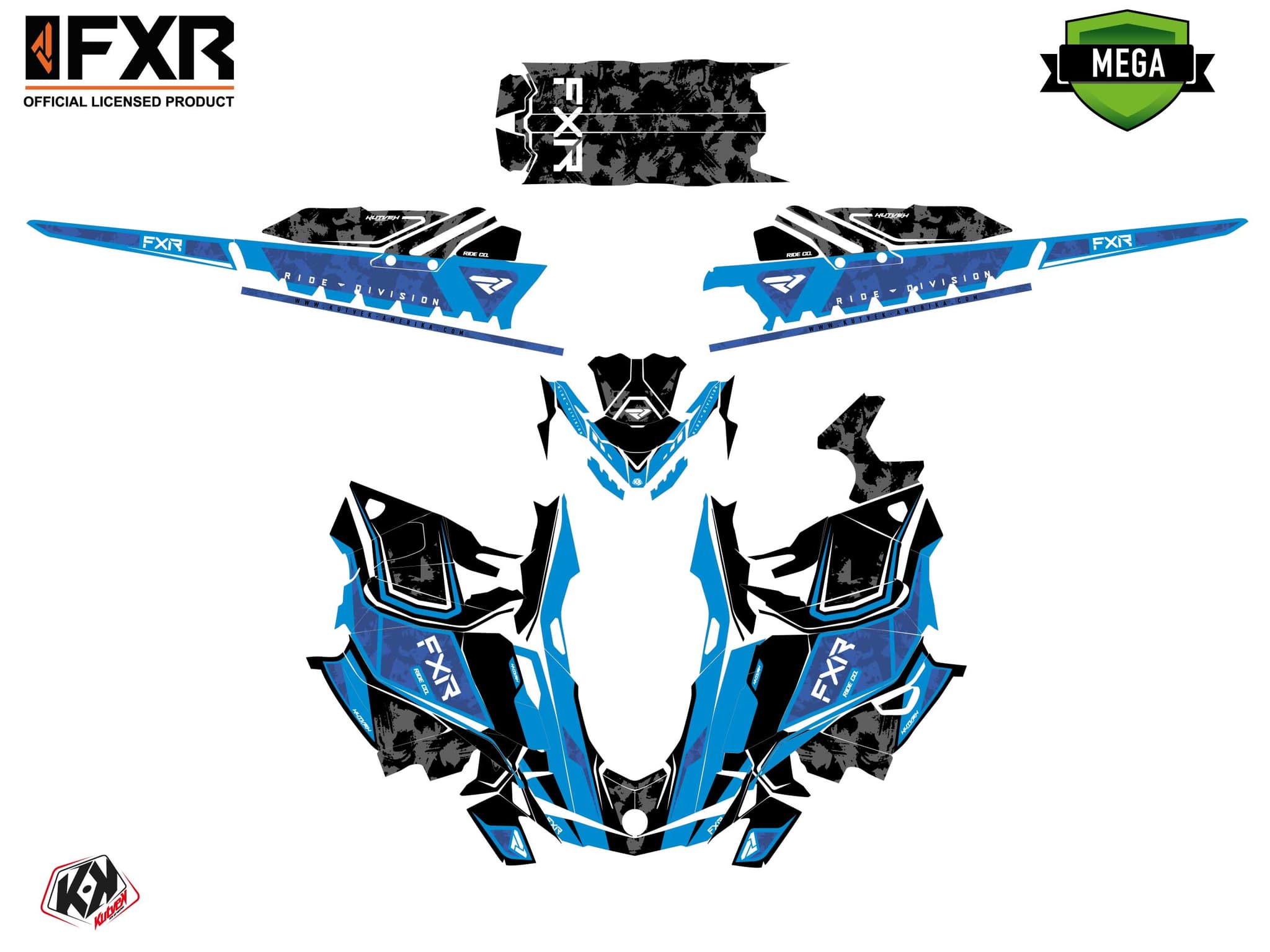 Kit graphique Motoneige SKIDOO BACKCOUNTRY SPORT LIKENS Bleu | Skidoo | Kutvek - View 4