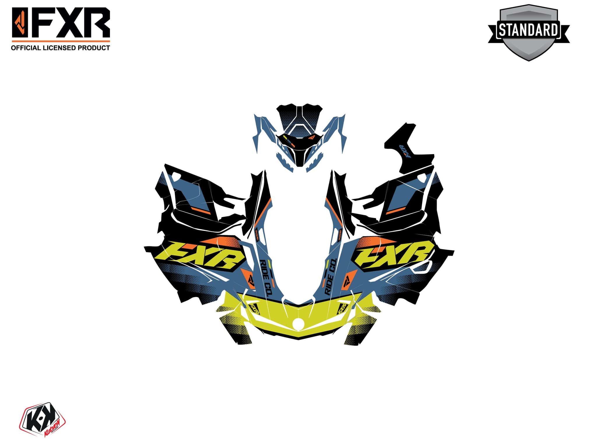 Kit graphique Motoneige SKIDOO BACKCOUNTRY SPORT SKAL Bleu-Jaune | Skidoo | Kutvek - View 2
