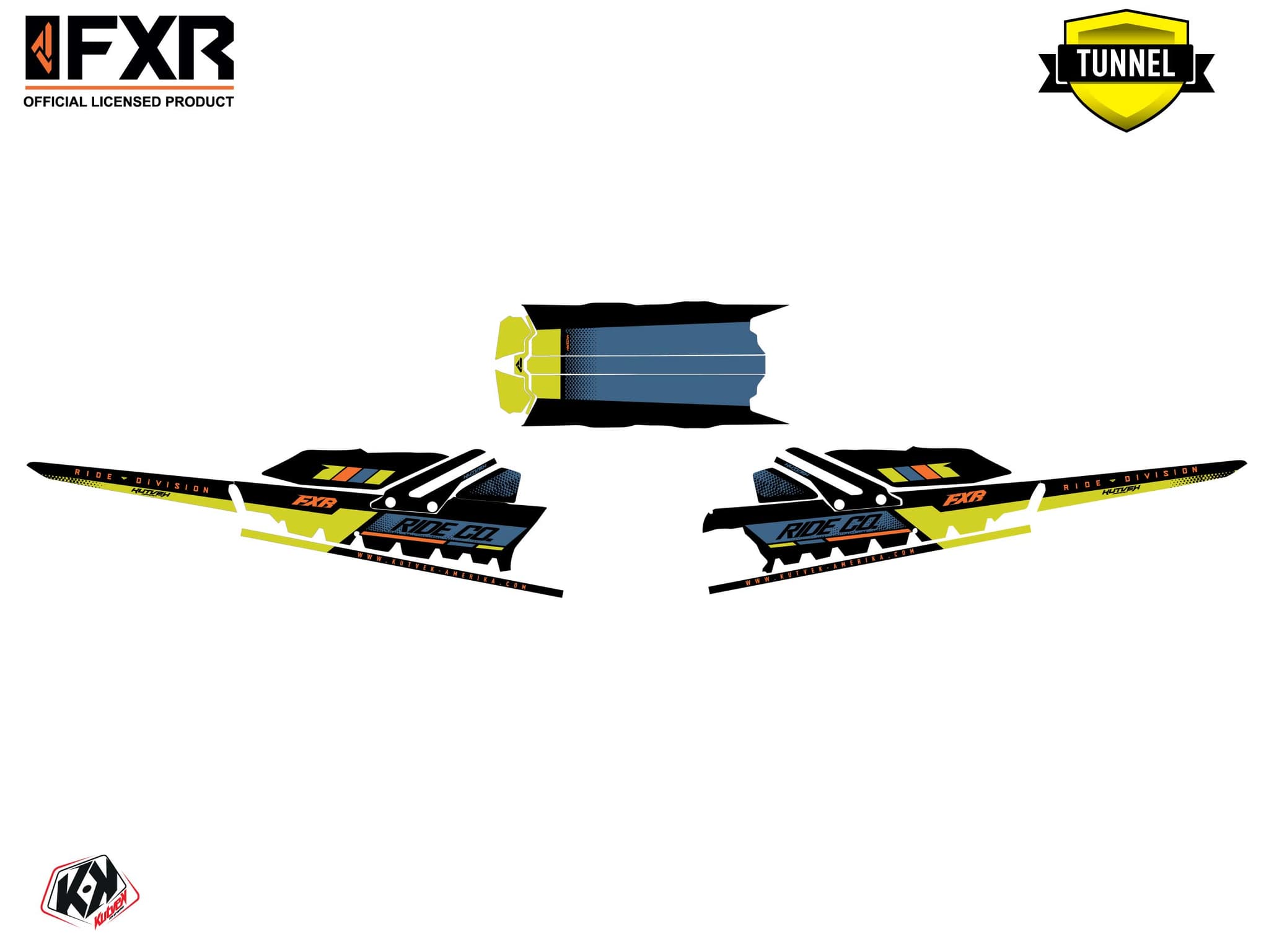Kit graphique Motoneige SKIDOO BACKCOUNTRY SPORT SKAL Bleu-Jaune | Skidoo | Kutvek - View 5