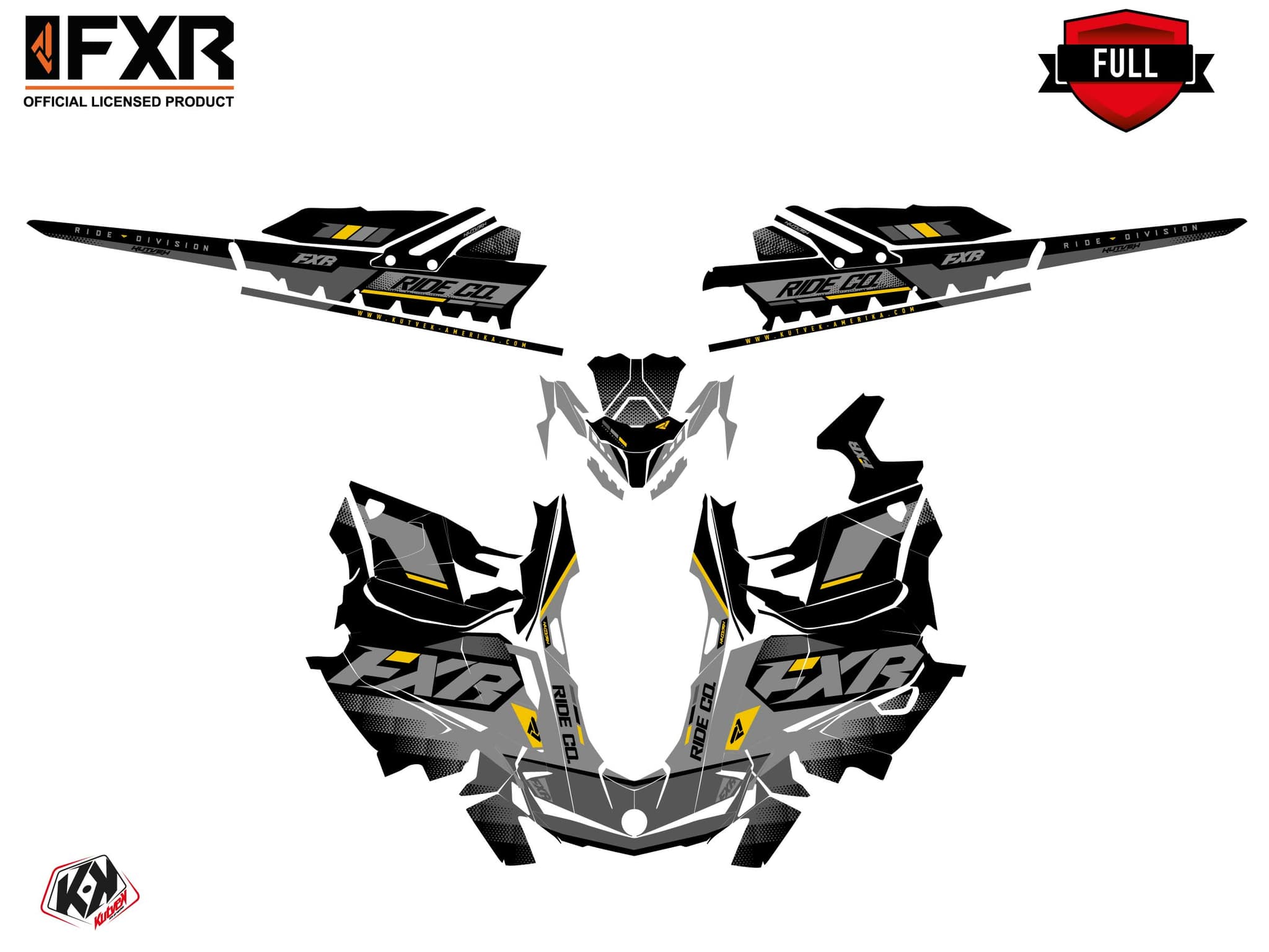 deko-set schneemobil skidoo backcountry sport skal schwarz | Skidoo | Kutvek - View 3