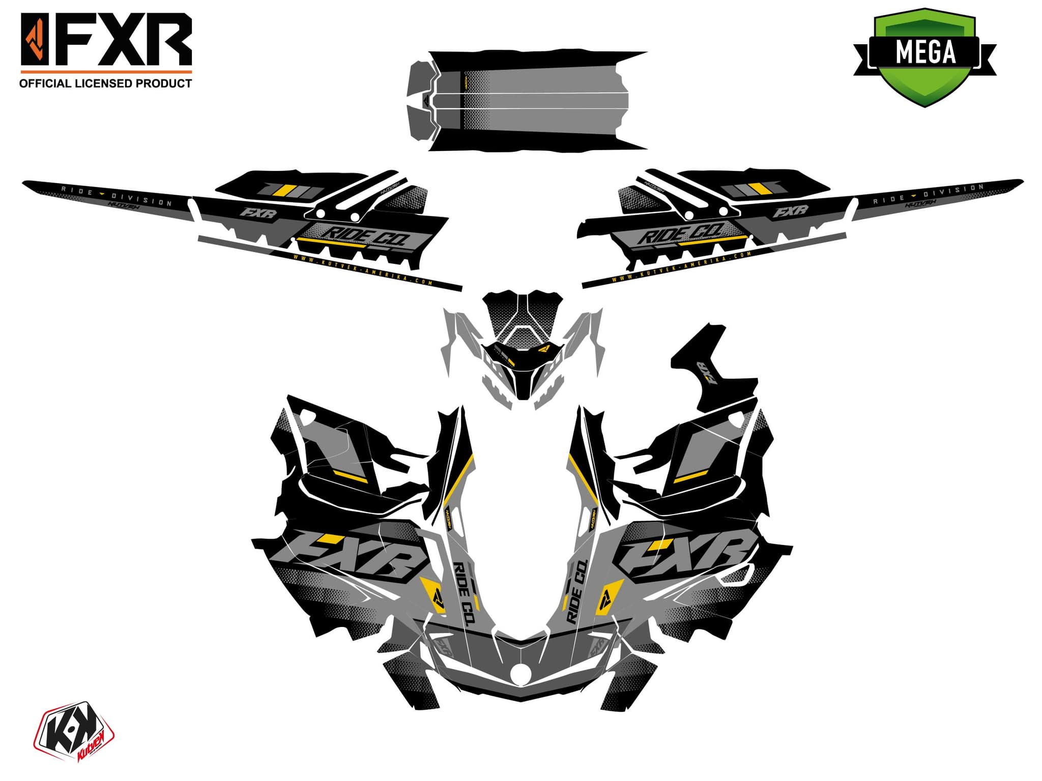 deko-set schneemobil skidoo backcountry sport skal schwarz | Skidoo | Kutvek - View 4