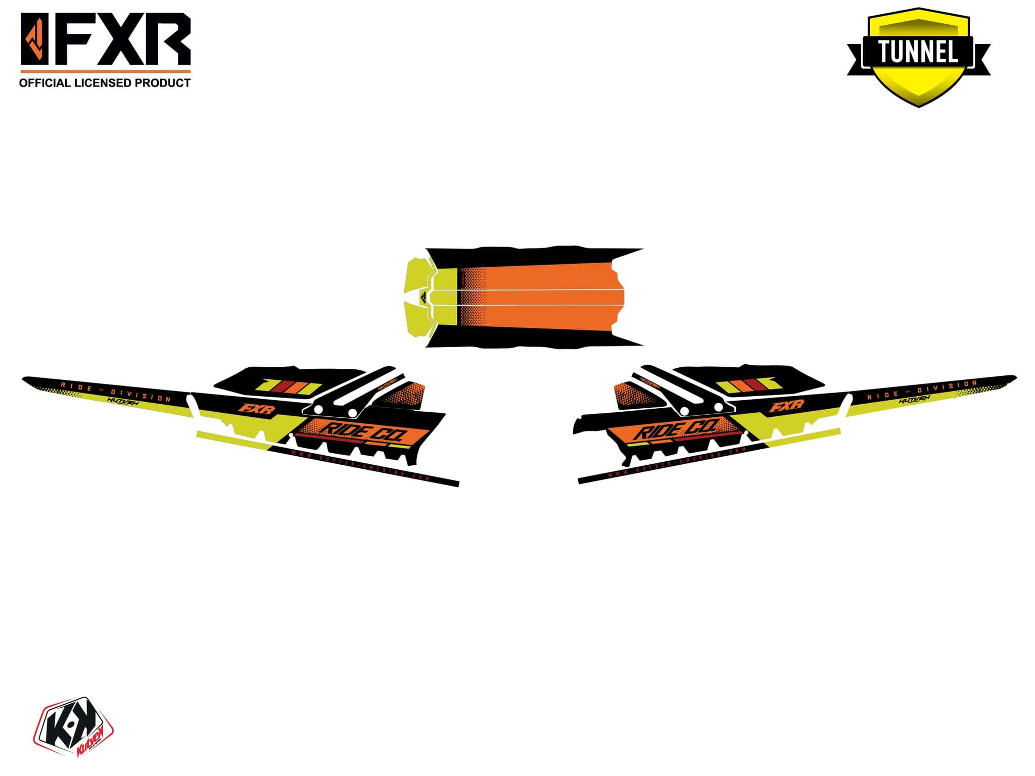 Kit graphique Motoneige SKIDOO BACKCOUNTRY SPORT SKAL Orange-Jaune | Skidoo | Kutvek - View 5