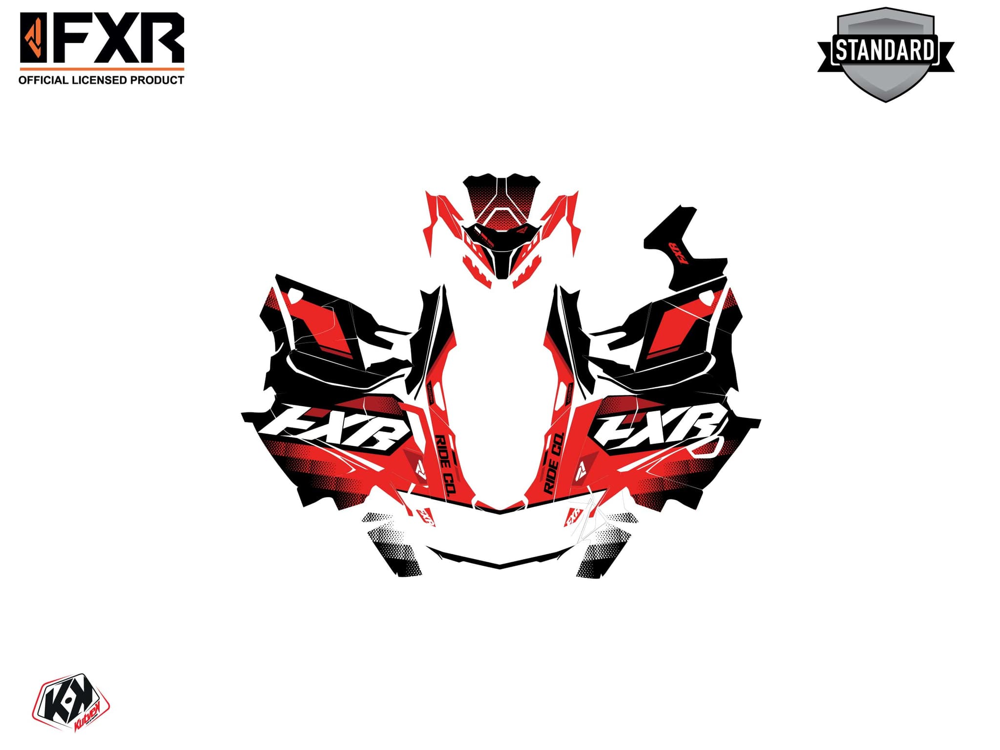 Kit graphique Motoneige SKIDOO BACKCOUNTRY SPORT SKAL Rouge-Blanc | Skidoo | Kutvek - View 2