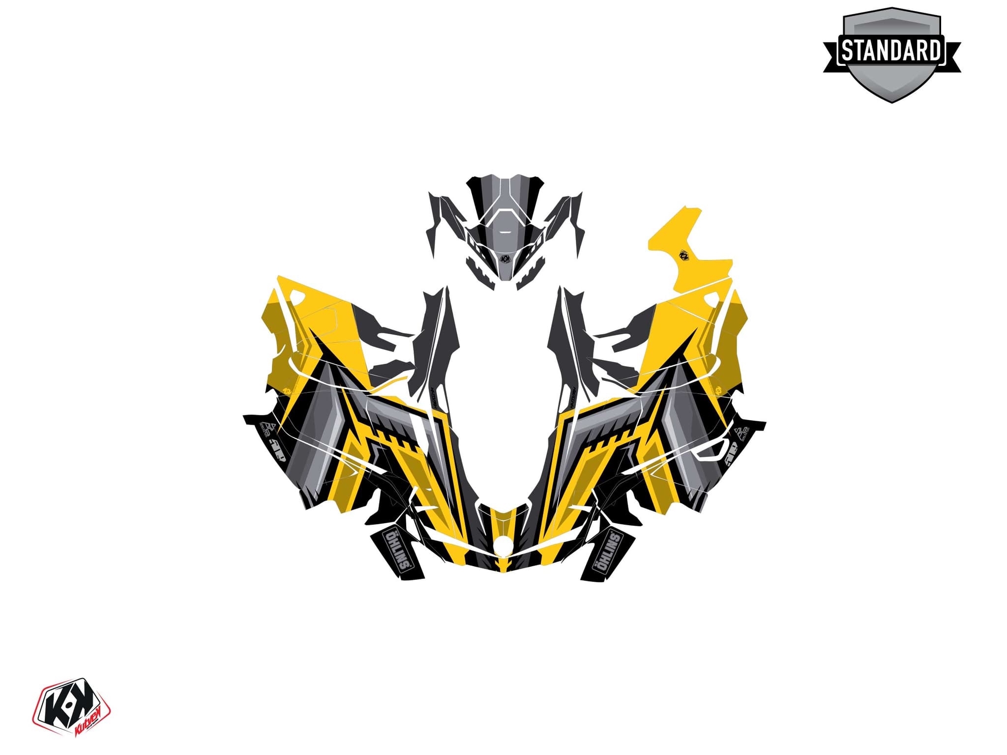 deko-set schneemobil skidoo backcountry sport squadron gelb | Skidoo | Kutvek - View 2