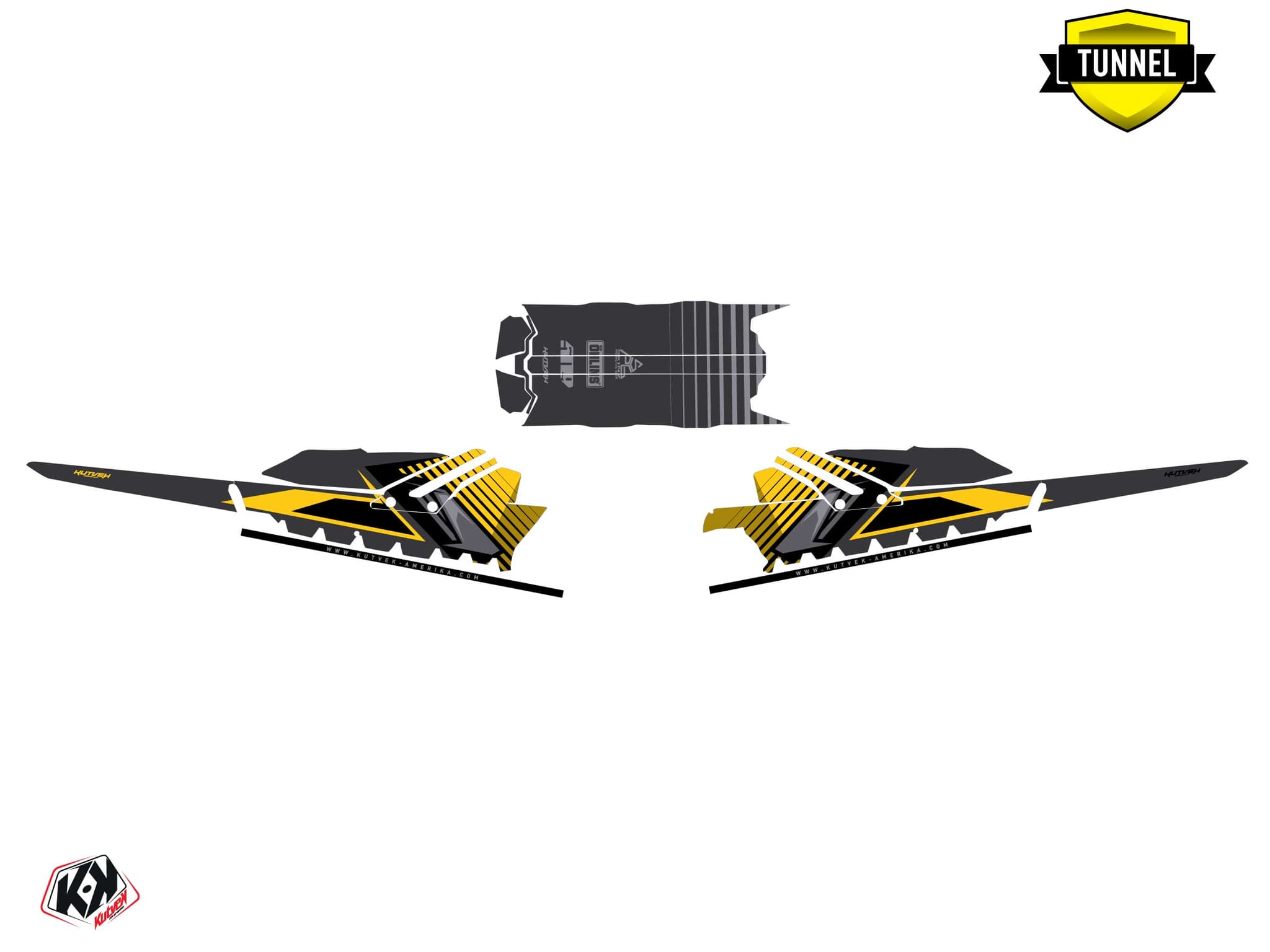 deko-set schneemobil skidoo backcountry sport squadron gelb | Skidoo | Kutvek - View 5