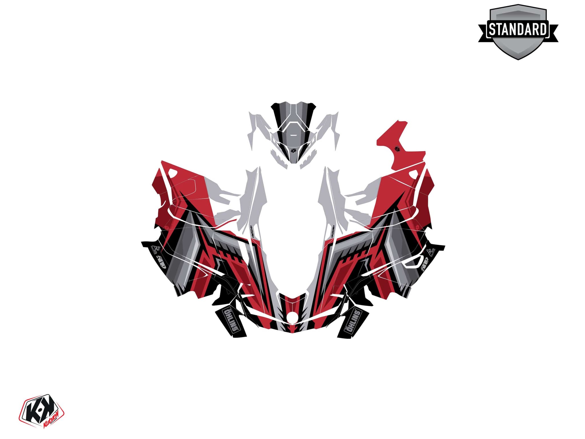 Kit graphique Motoneige SKIDOO BACKCOUNTRY SPORT SQUADRON Rouge | Skidoo | Kutvek - View 2