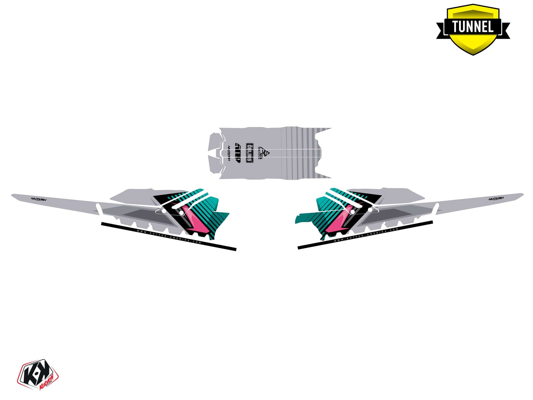 Kit graphique Motoneige SKIDOO BACKCOUNTRY SPORT SQUADRON Turquoise | Skidoo | Kutvek - View 5
