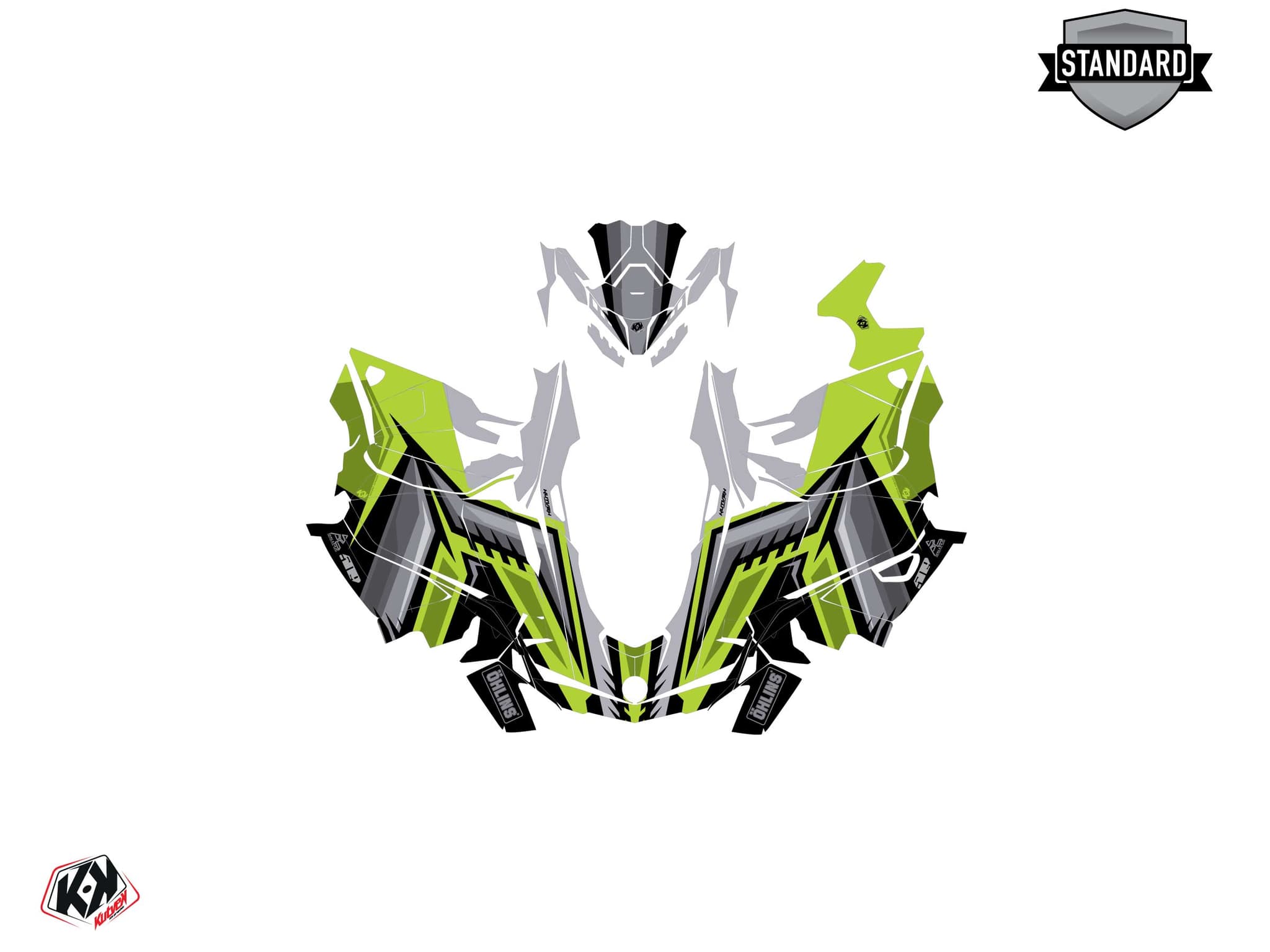 Kit graphique Motoneige SKIDOO BACKCOUNTRY SPORT SQUADRON Vert | Skidoo | Kutvek - View 2