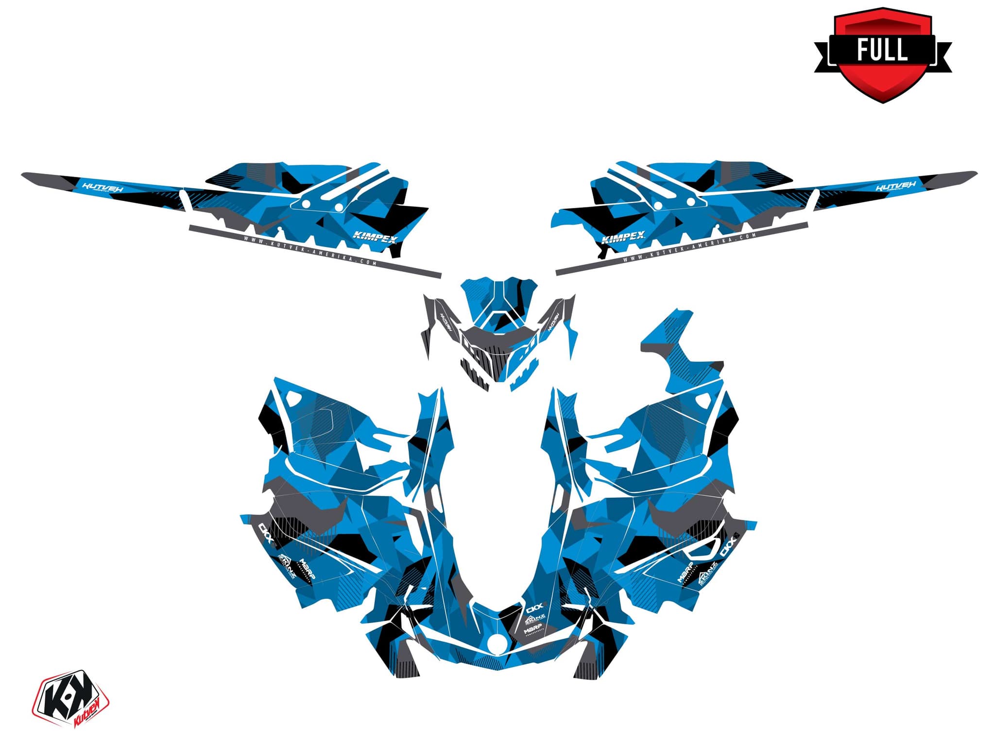 Kit graphique Motoneige SKIDOO BACKCOUNTRY SPORT UNIT Bleu | Skidoo | Kutvek - View 3
