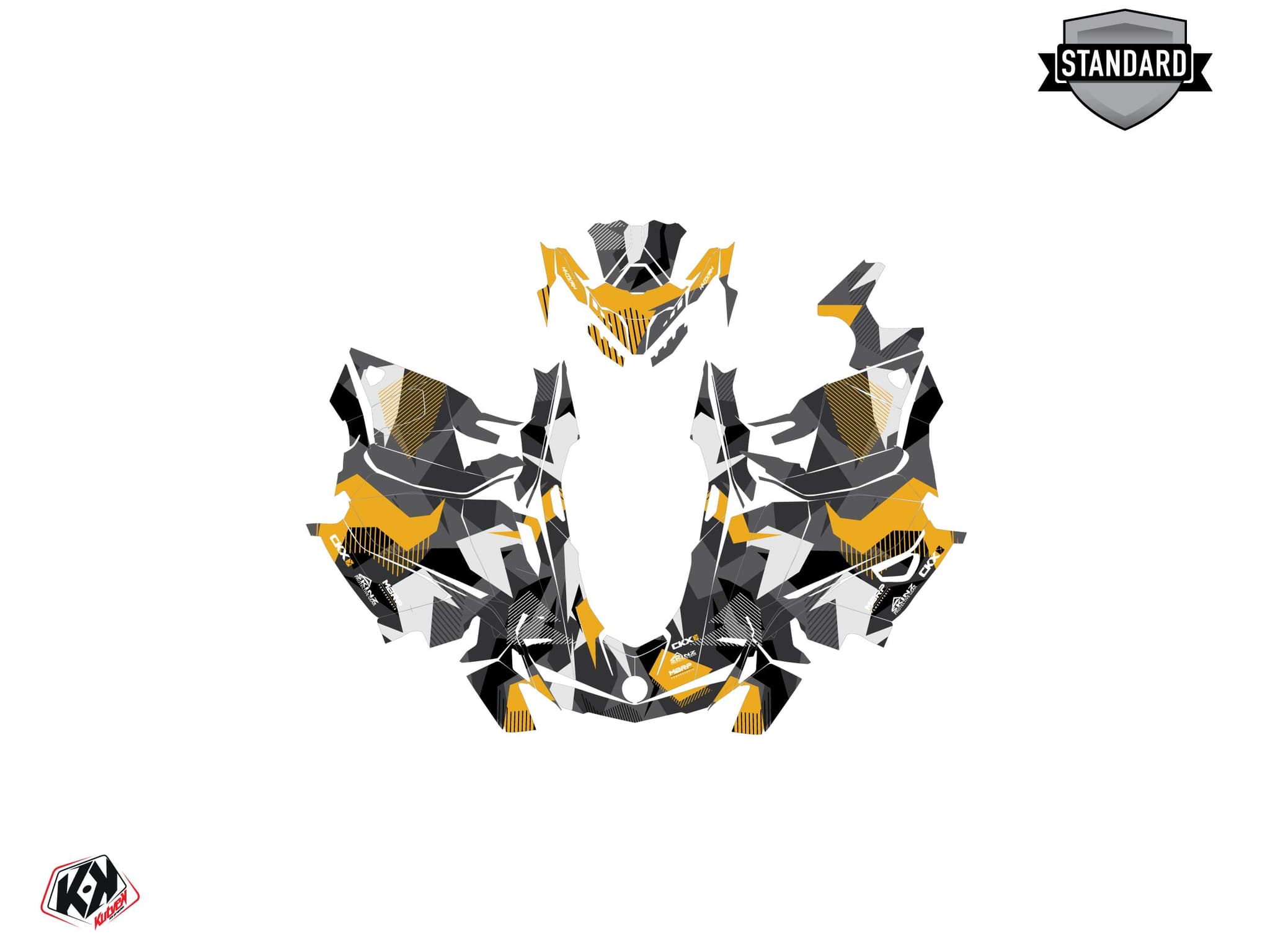 Kit graphique Motoneige SKIDOO BACKCOUNTRY SPORT UNIT Jaune | Skidoo | Kutvek - View 2