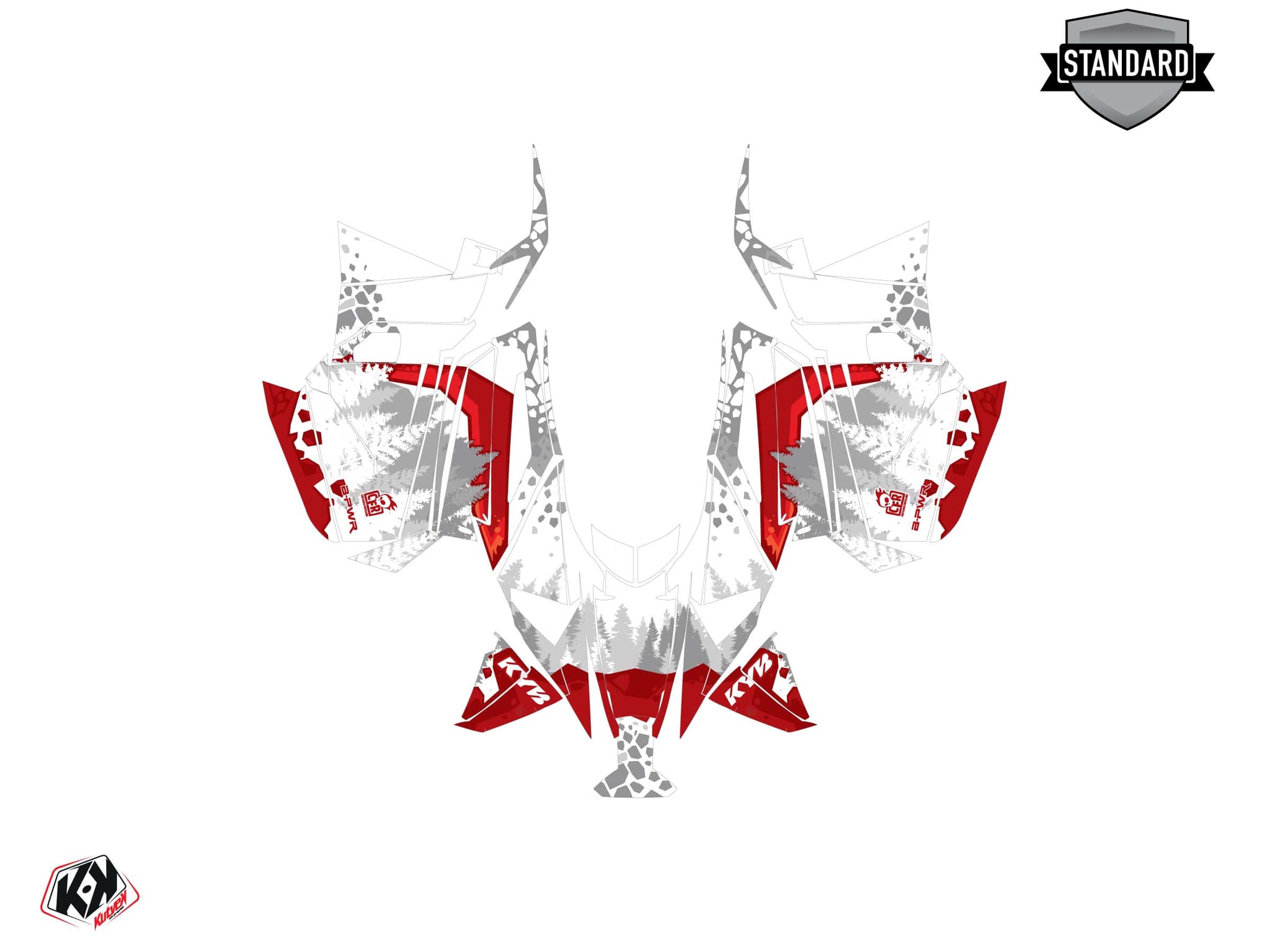 Kit de decoración Motonieve YAMAHA MOUNTAIN MAX LE GARNET Blanco | Yamaha | Kutvek - View 2