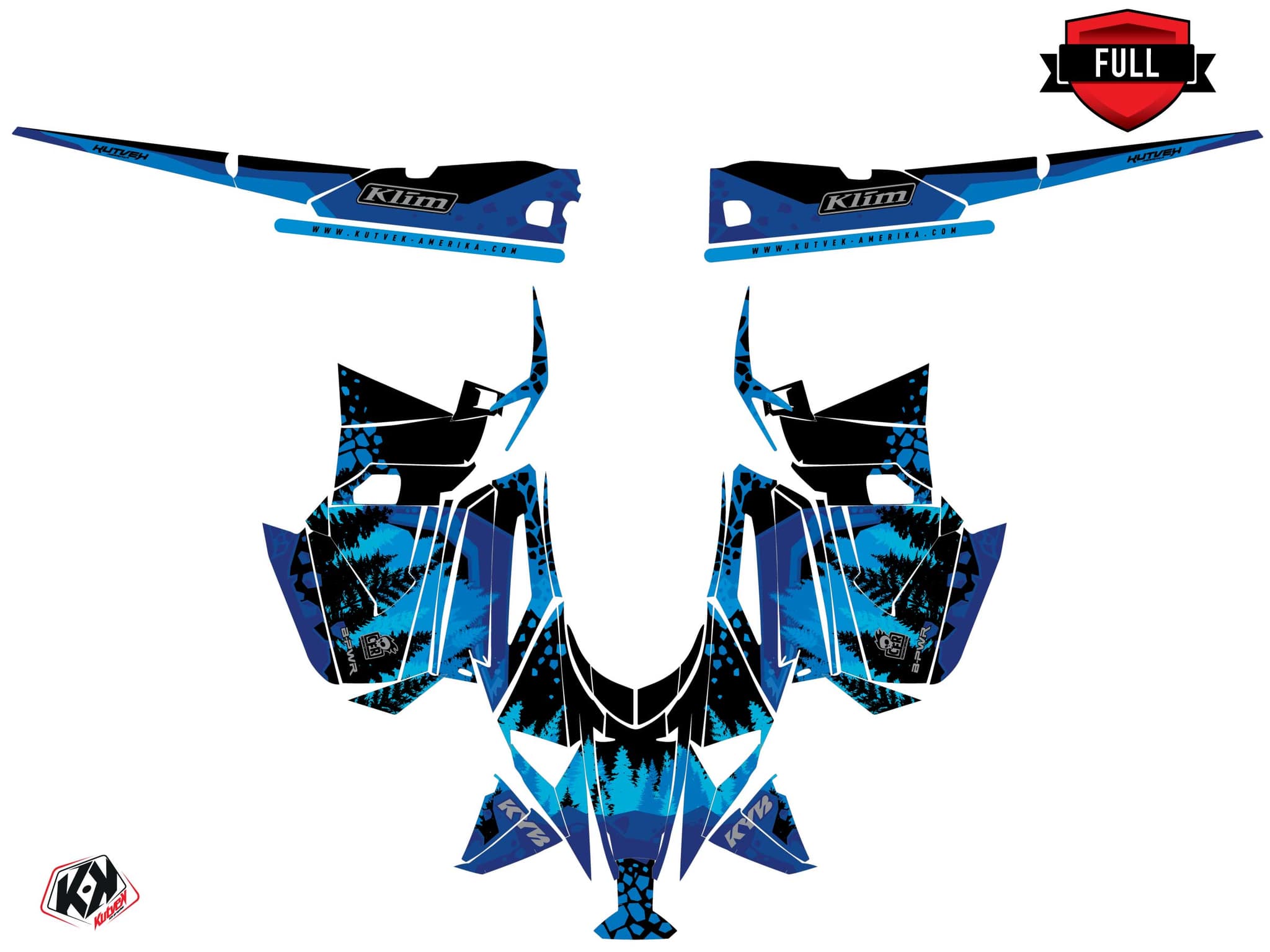 Kit de decoración Motonieve YAMAHA MOUNTAIN MAX LE GARNET Azul | Yamaha | Kutvek - View 3