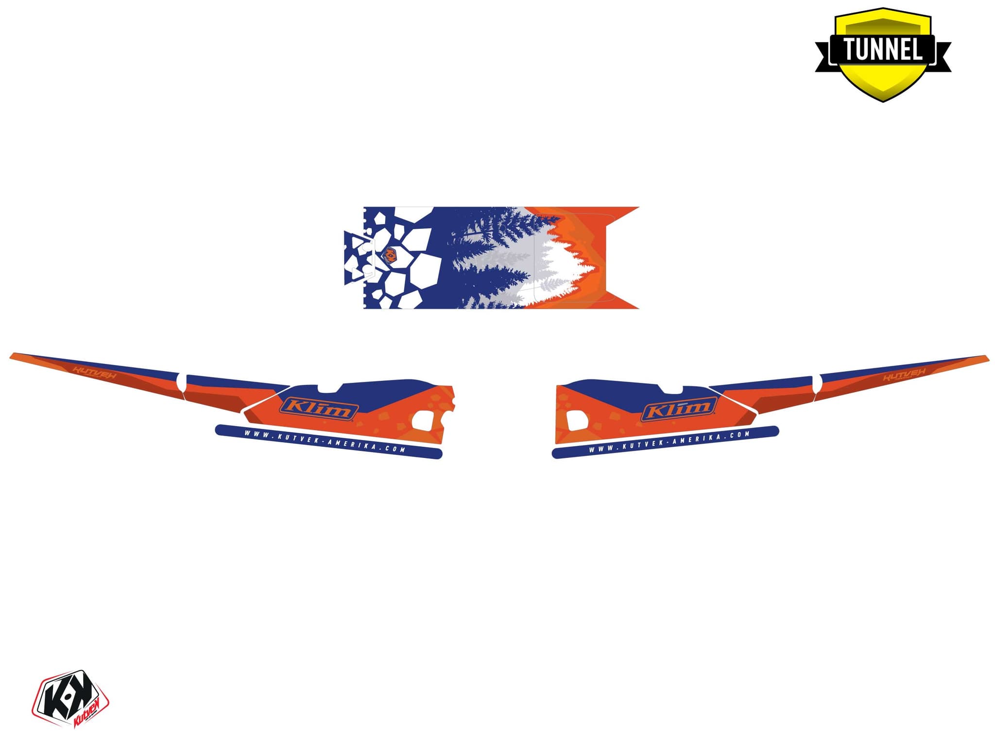 Kit de decoración Motonieve YAMAHA MOUNTAIN MAX LE GARNET Naranja | Yamaha | Kutvek - View 5
