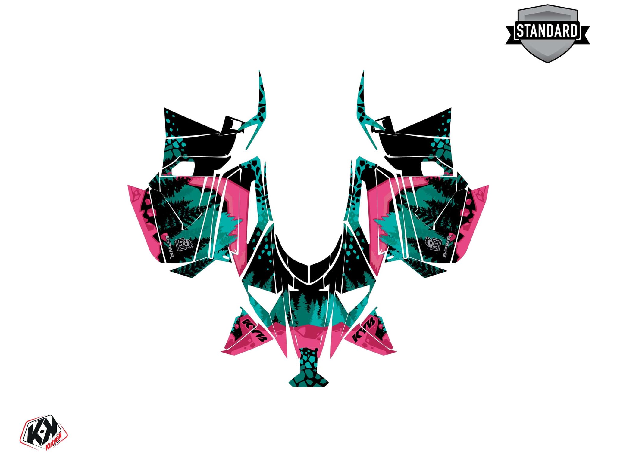 Kit de decoración Motonieve YAMAHA MOUNTAIN MAX LE GARNET Rosa | Yamaha | Kutvek - View 2