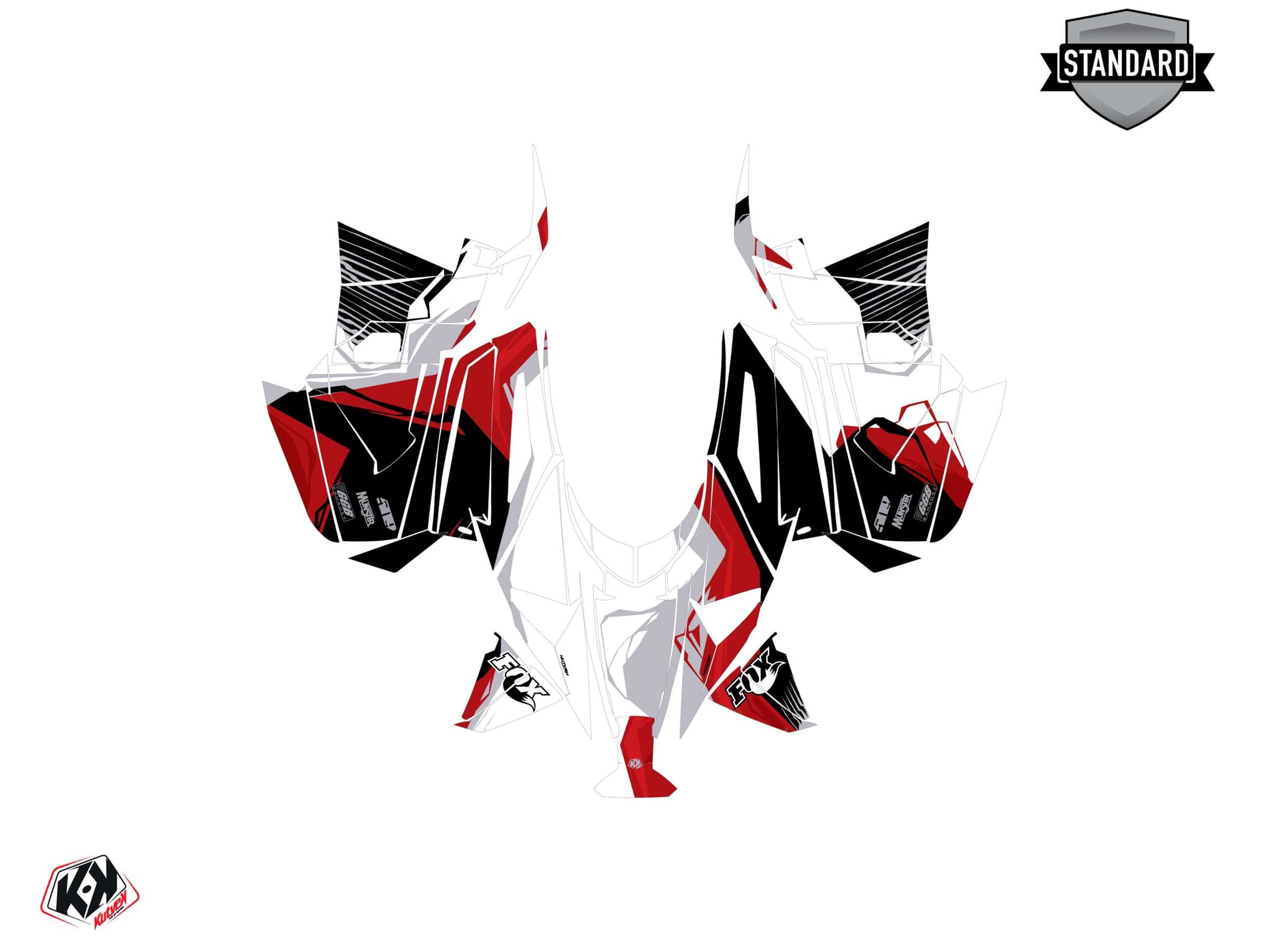 Kit de decoración Motonieve YAMAHA MOUNTAIN MAX LE KLIFF Blanco | Yamaha | Kutvek - View 2