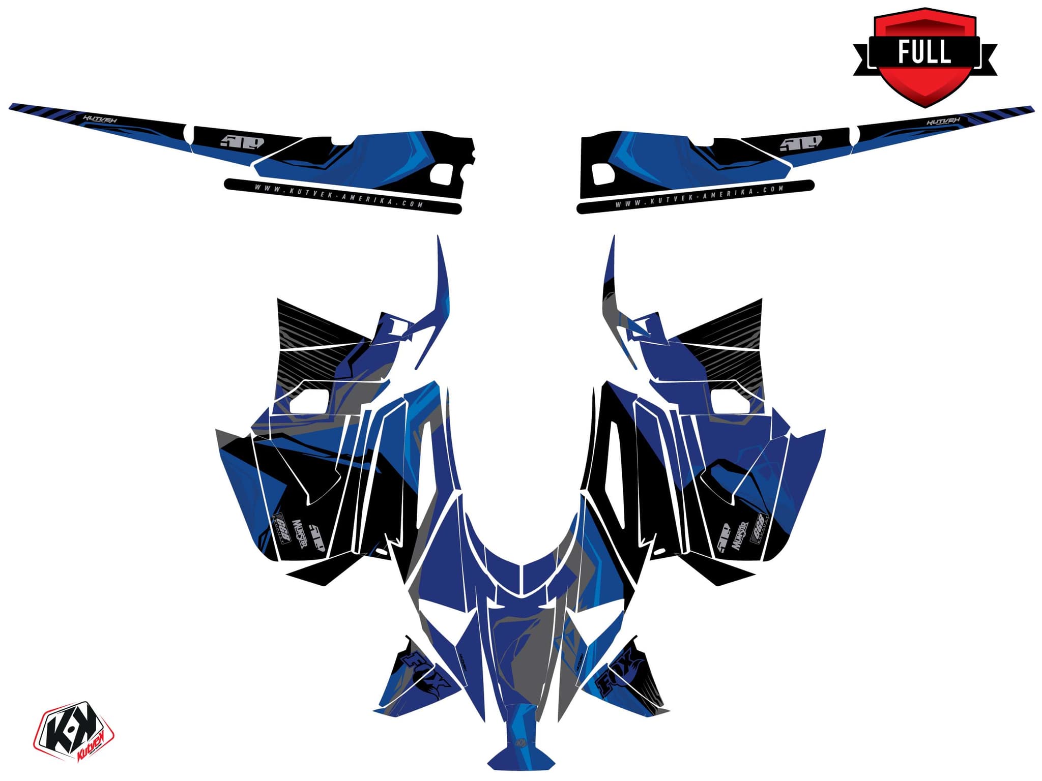 Kit de decoración Motonieve YAMAHA MOUNTAIN MAX LE KLIFF Azul | Yamaha | Kutvek - View 3