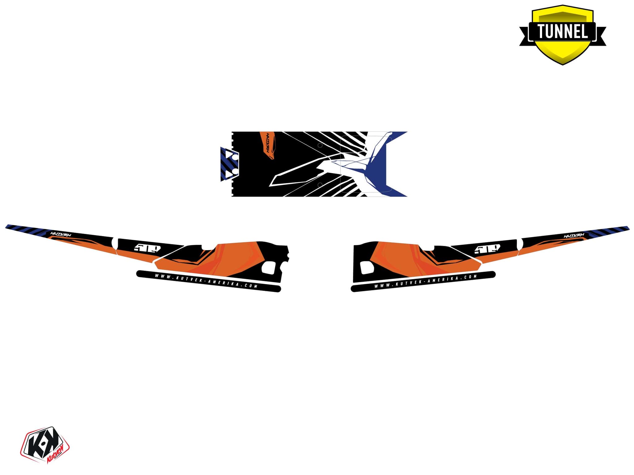 Kit de decoración Motonieve YAMAHA MOUNTAIN MAX LE KLIFF Naranja | Yamaha | Kutvek - View 5