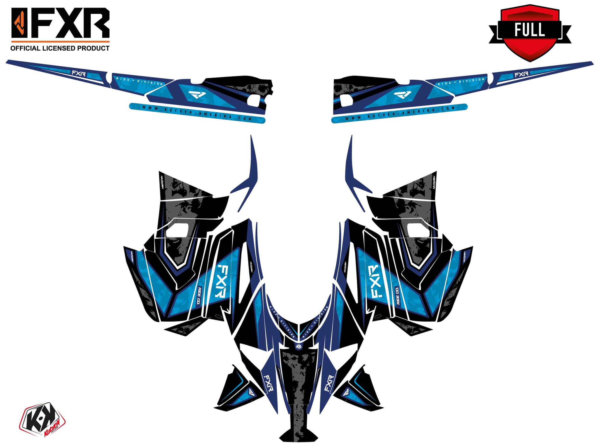 Kit de decoración Motonieve YAMAHA MOUNTAIN MAX LE LIKENS Azul | Yamaha | Kutvek - View 3