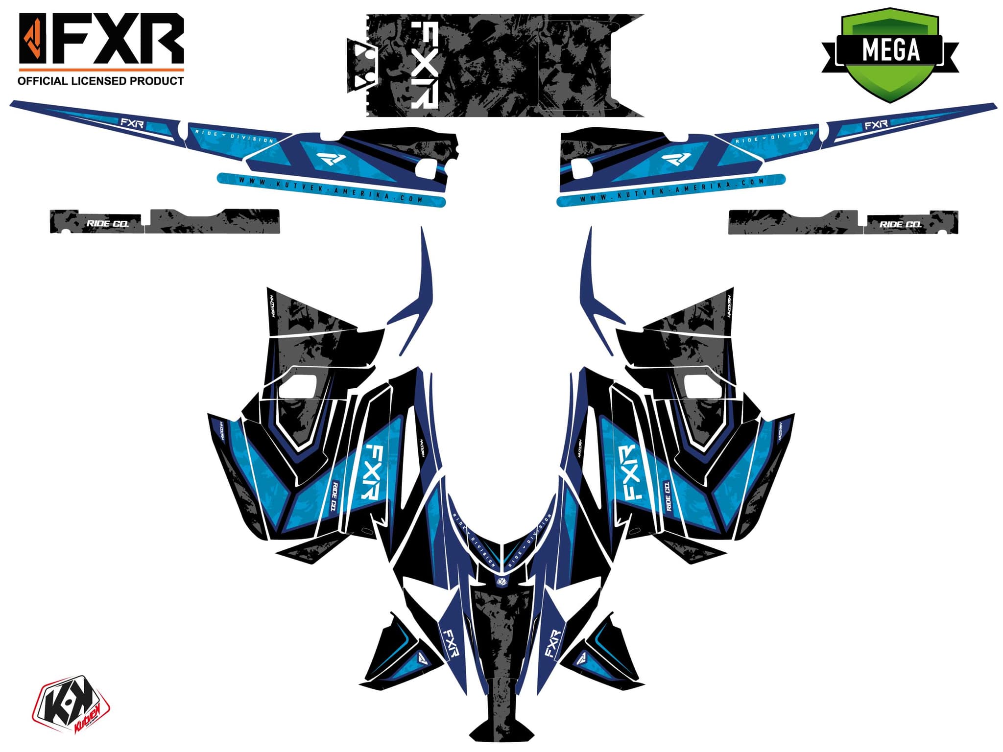 Kit de decoración Motonieve YAMAHA MOUNTAIN MAX LE LIKENS Azul | Yamaha | Kutvek - View 4