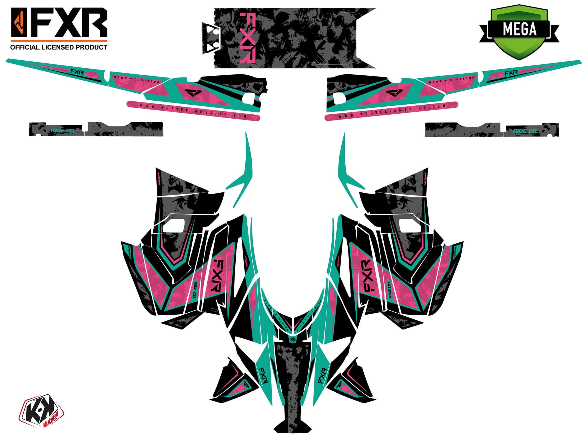 Kit de decoración Motonieve YAMAHA MOUNTAIN MAX LE LIKENS Rosa | Yamaha | Kutvek - View 4
