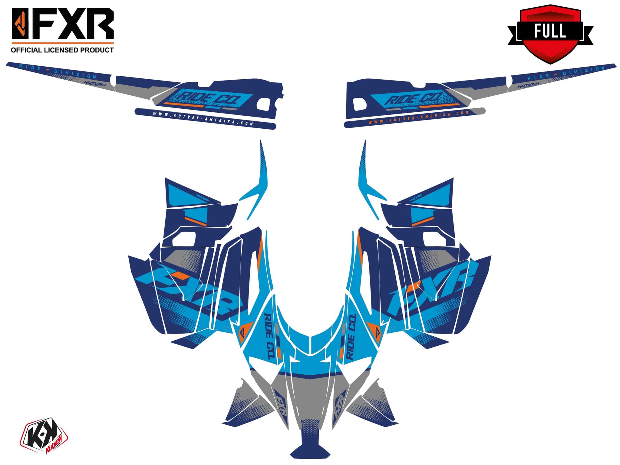 Snowmobile YAMAHA MOUNTAIN MAX LE SKAL Blue graphic kit | Yamaha | Kutvek - View 3
