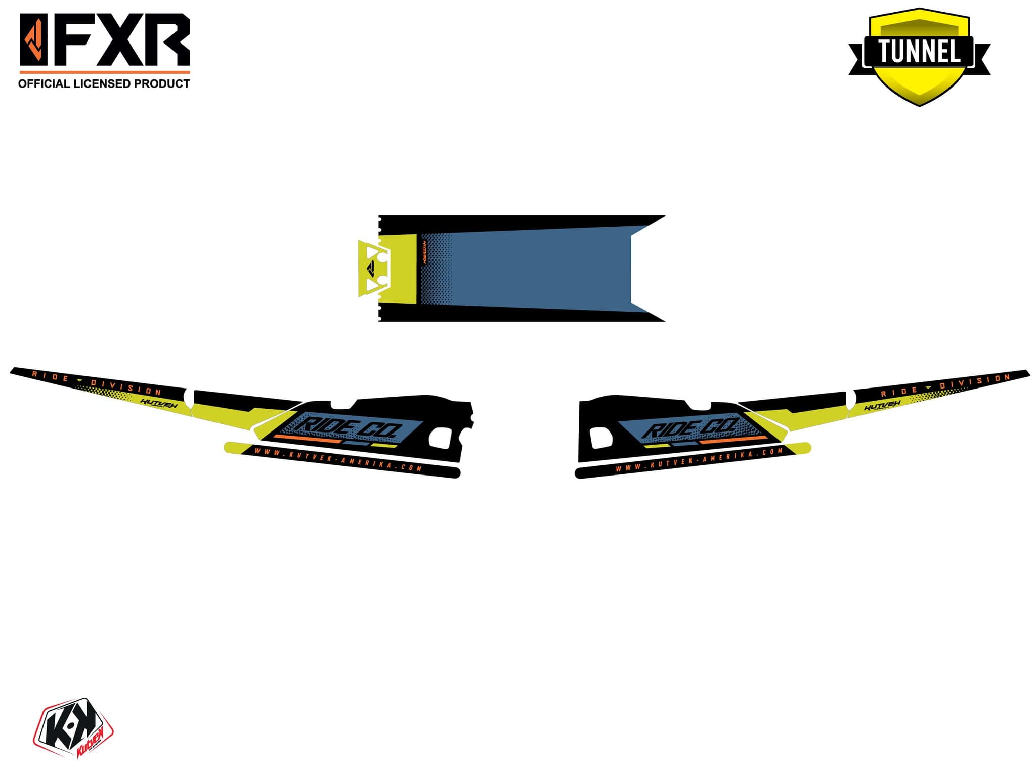Snowmobile YAMAHA MOUNTAIN MAX LE SKAL Blue-Yellow graphic kit | Yamaha | Kutvek - View 5