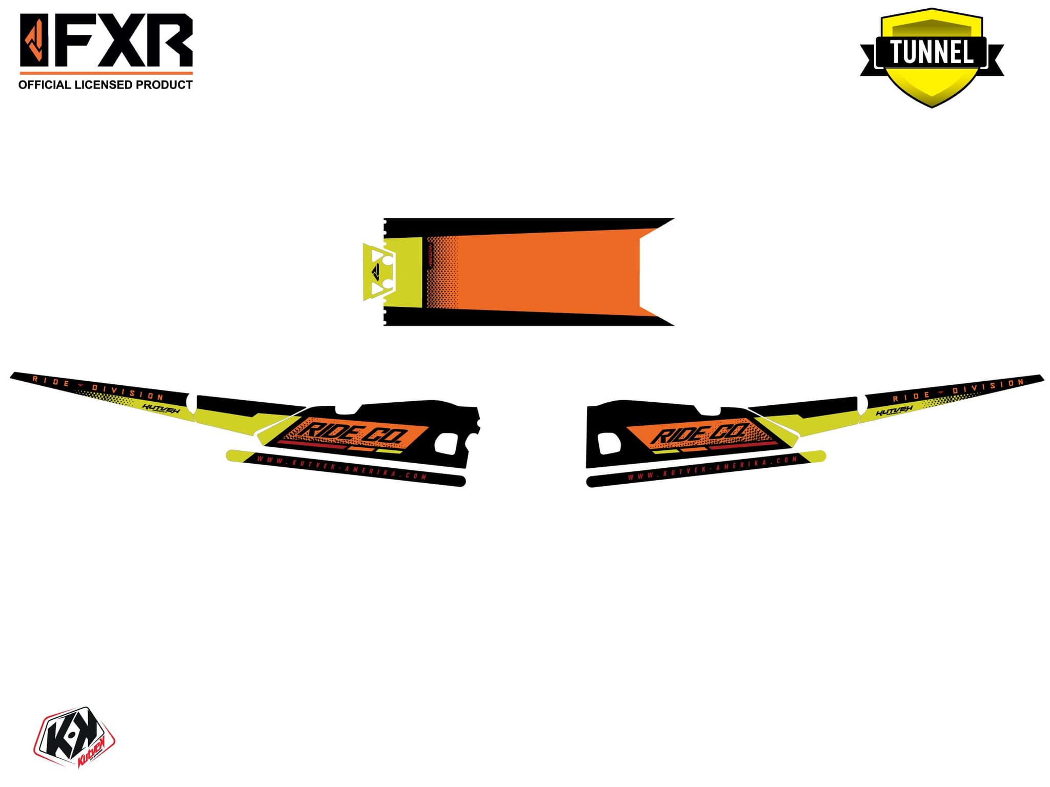 Snowmobile YAMAHA MOUNTAIN MAX LE SKAL Orange-Yellow graphic kit | Yamaha | Kutvek - View 5