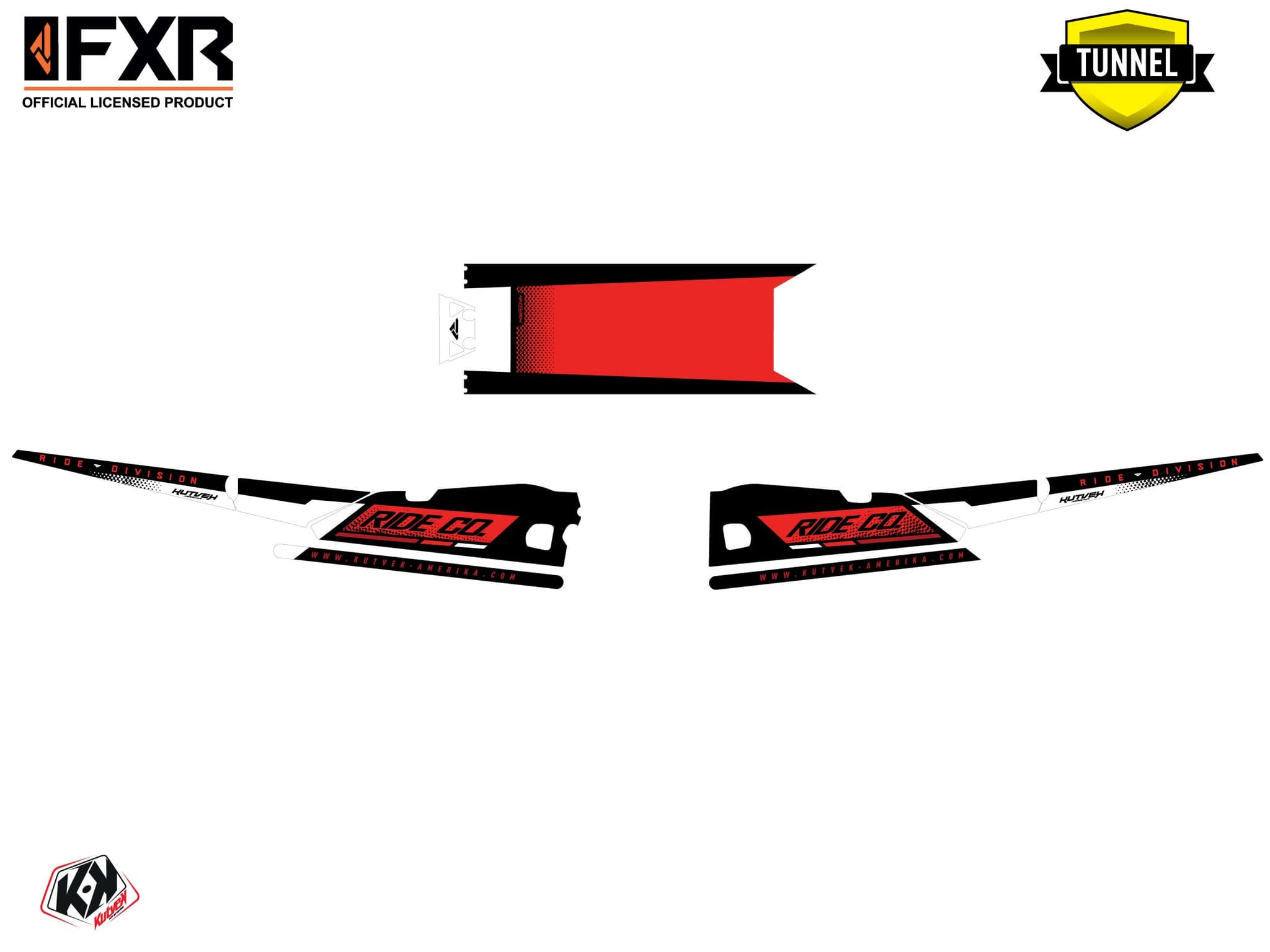 Snowmobile YAMAHA MOUNTAIN MAX LE SKAL Red-White graphic kit | Yamaha | Kutvek - View 5