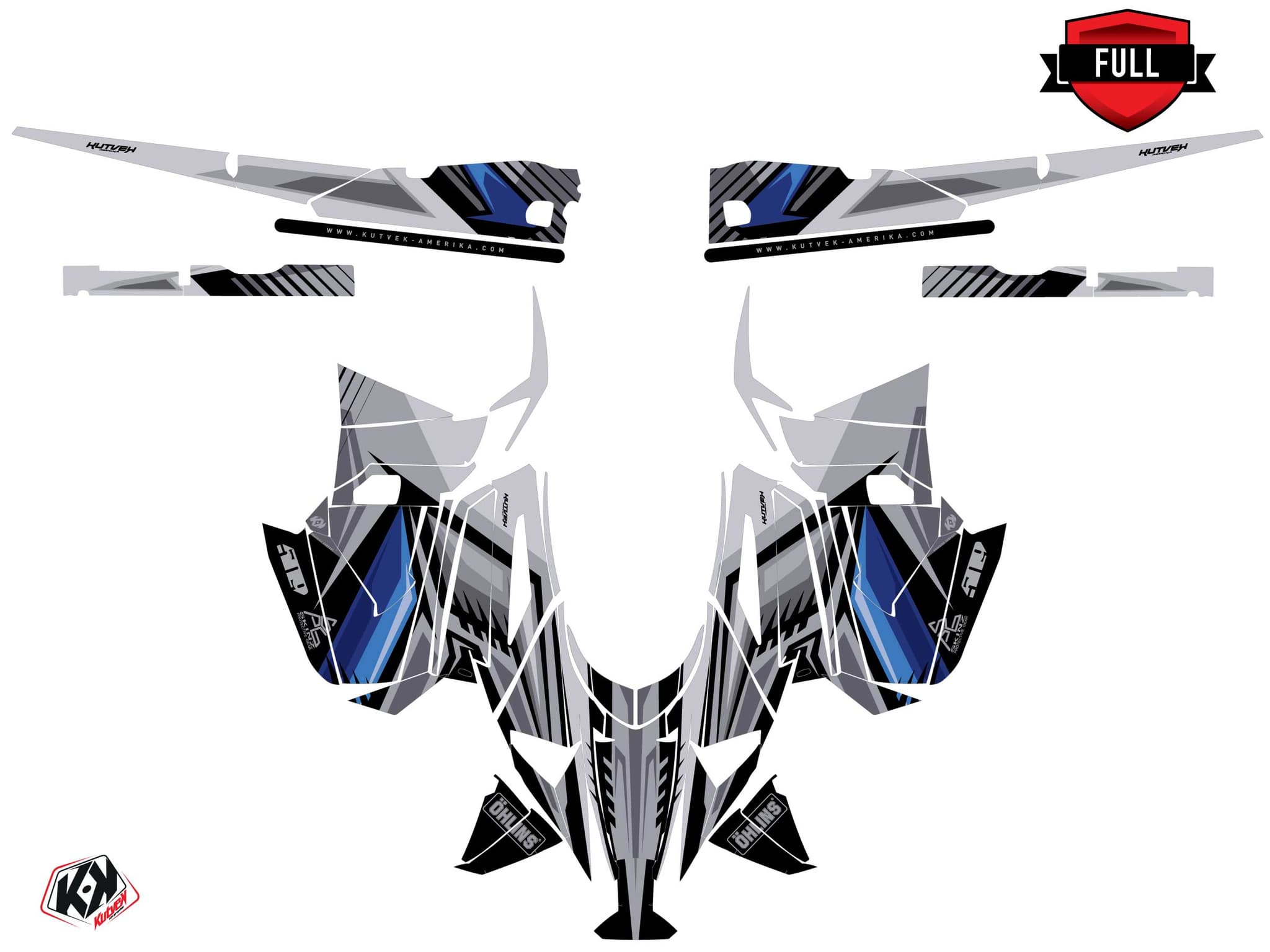 Kit de decoración Motonieve YAMAHA MOUNTAIN MAX LE SQUADRON Gris | Yamaha | Kutvek - View 3