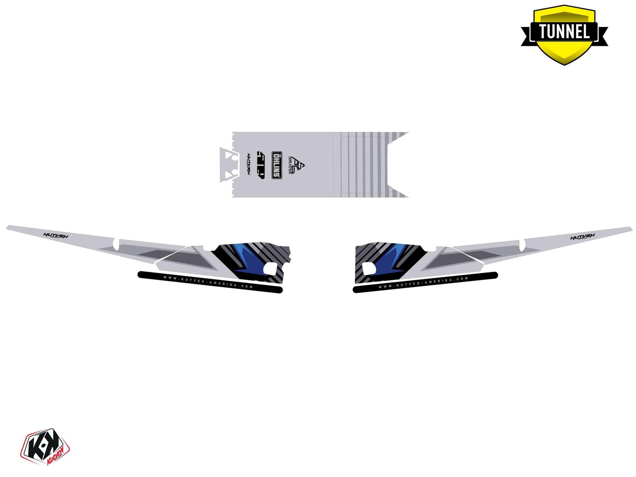 Kit de decoración Motonieve YAMAHA MOUNTAIN MAX LE SQUADRON Gris | Yamaha | Kutvek - View 5