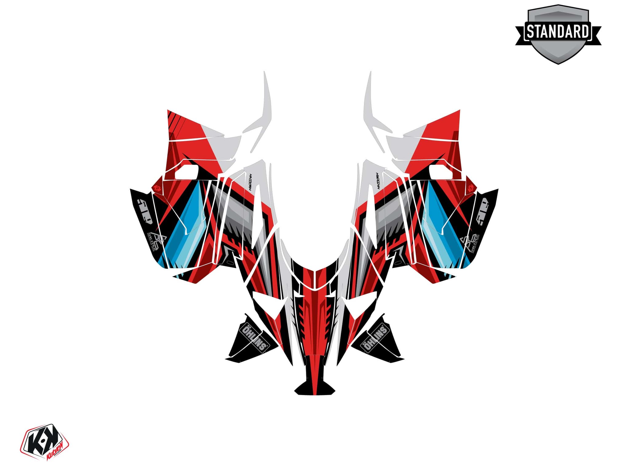 Kit de decoración Motonieve YAMAHA MOUNTAIN MAX LE SQUADRON Rojo | Yamaha | Kutvek - View 2