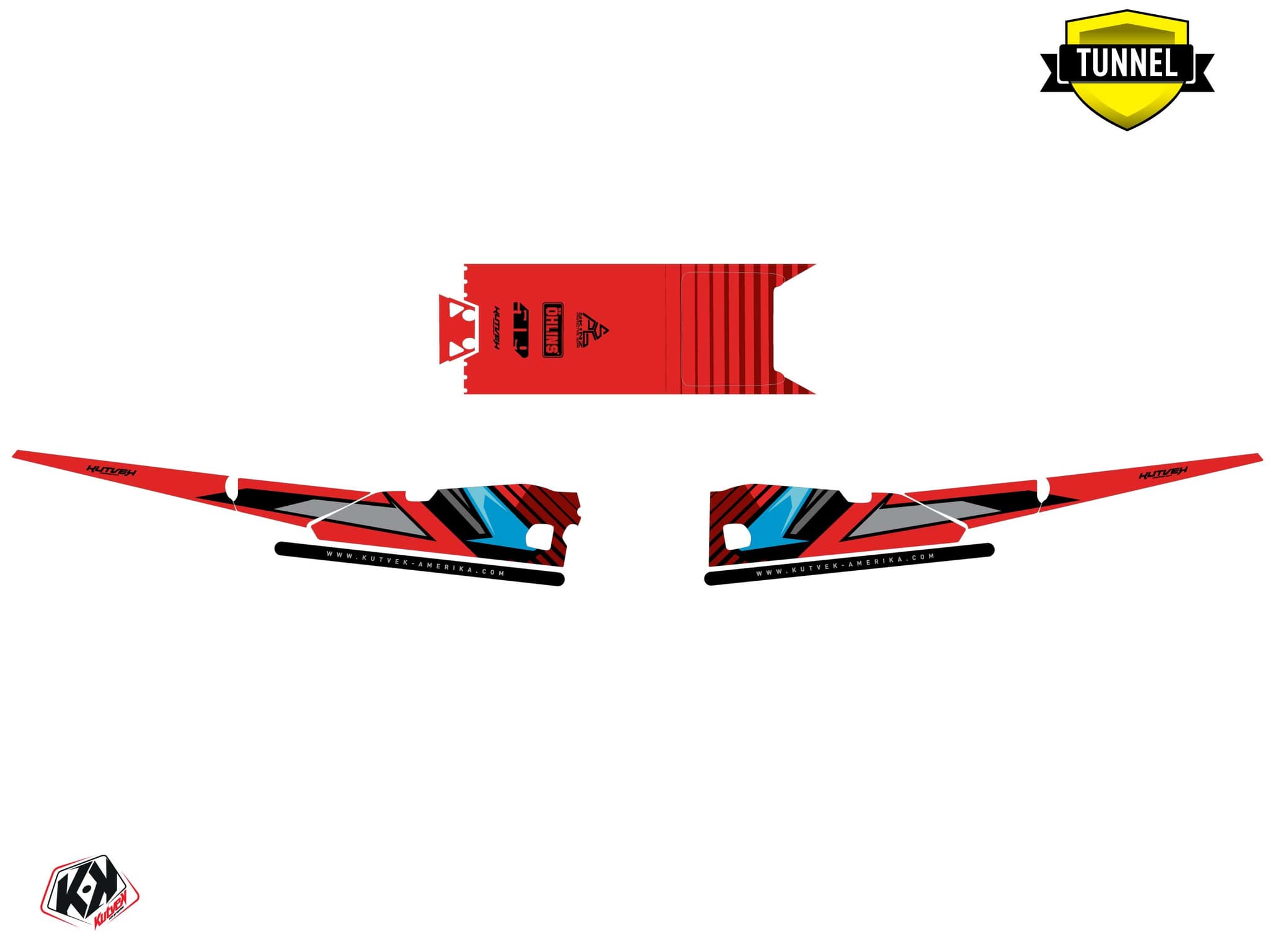 Kit de decoración Motonieve YAMAHA MOUNTAIN MAX LE SQUADRON Rojo | Yamaha | Kutvek - View 5