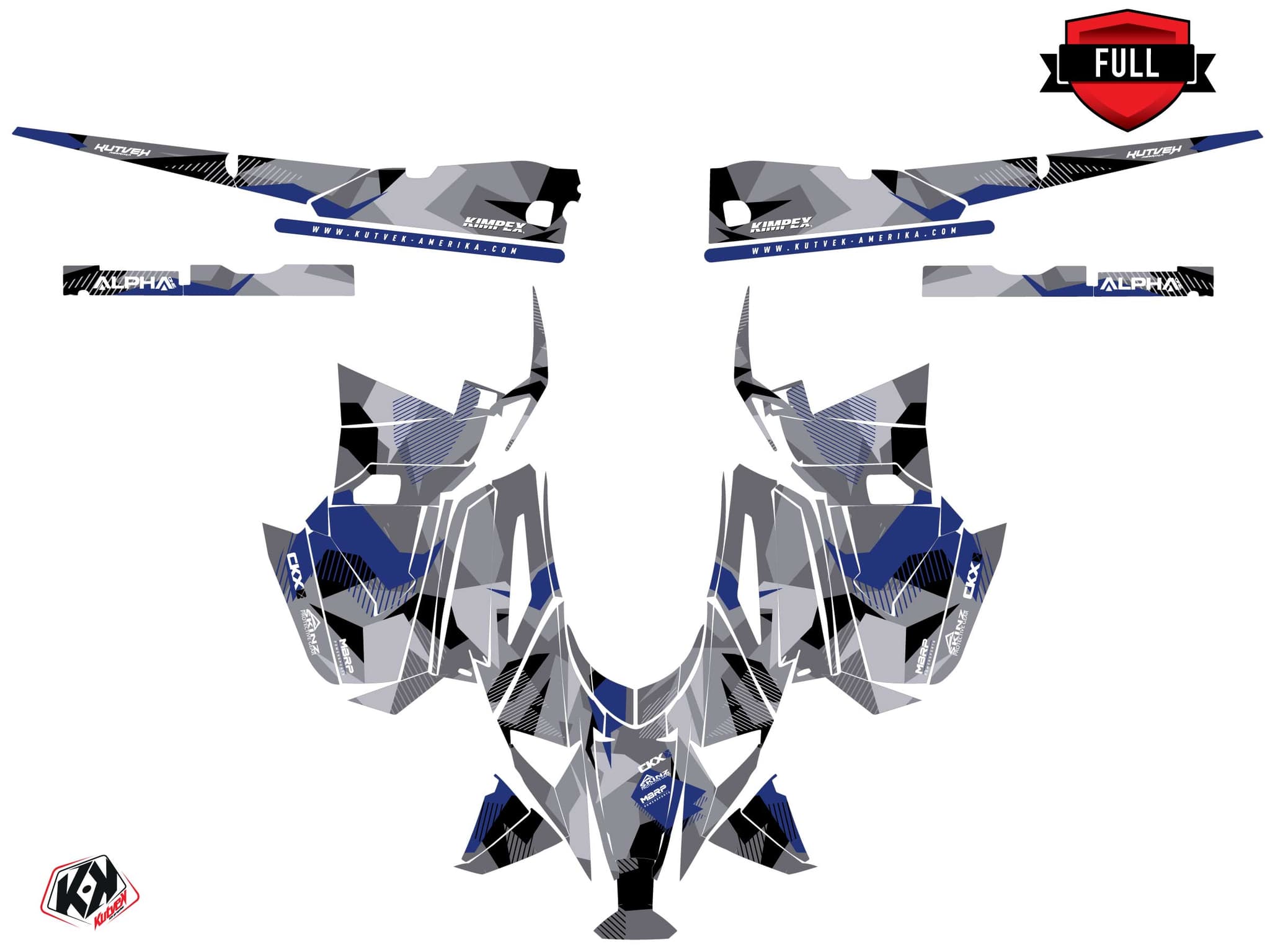 Kit de decoración Motonieve YAMAHA MOUNTAIN MAX LE UNIT Gris | Yamaha | Kutvek - View 3