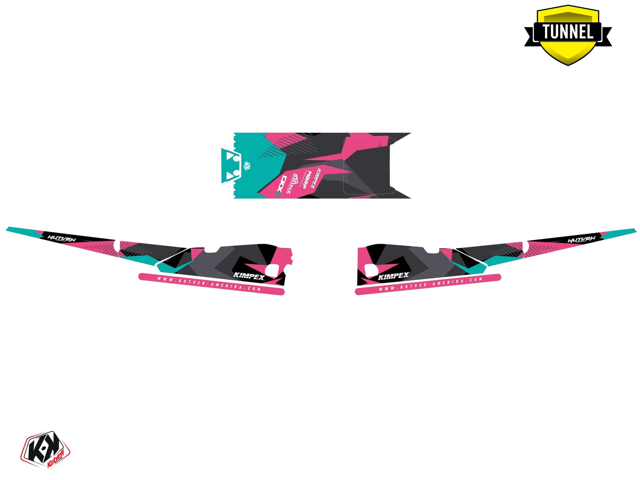 Kit de decoración Motonieve YAMAHA MOUNTAIN MAX LE UNIT Rosa | Yamaha | Kutvek - View 5