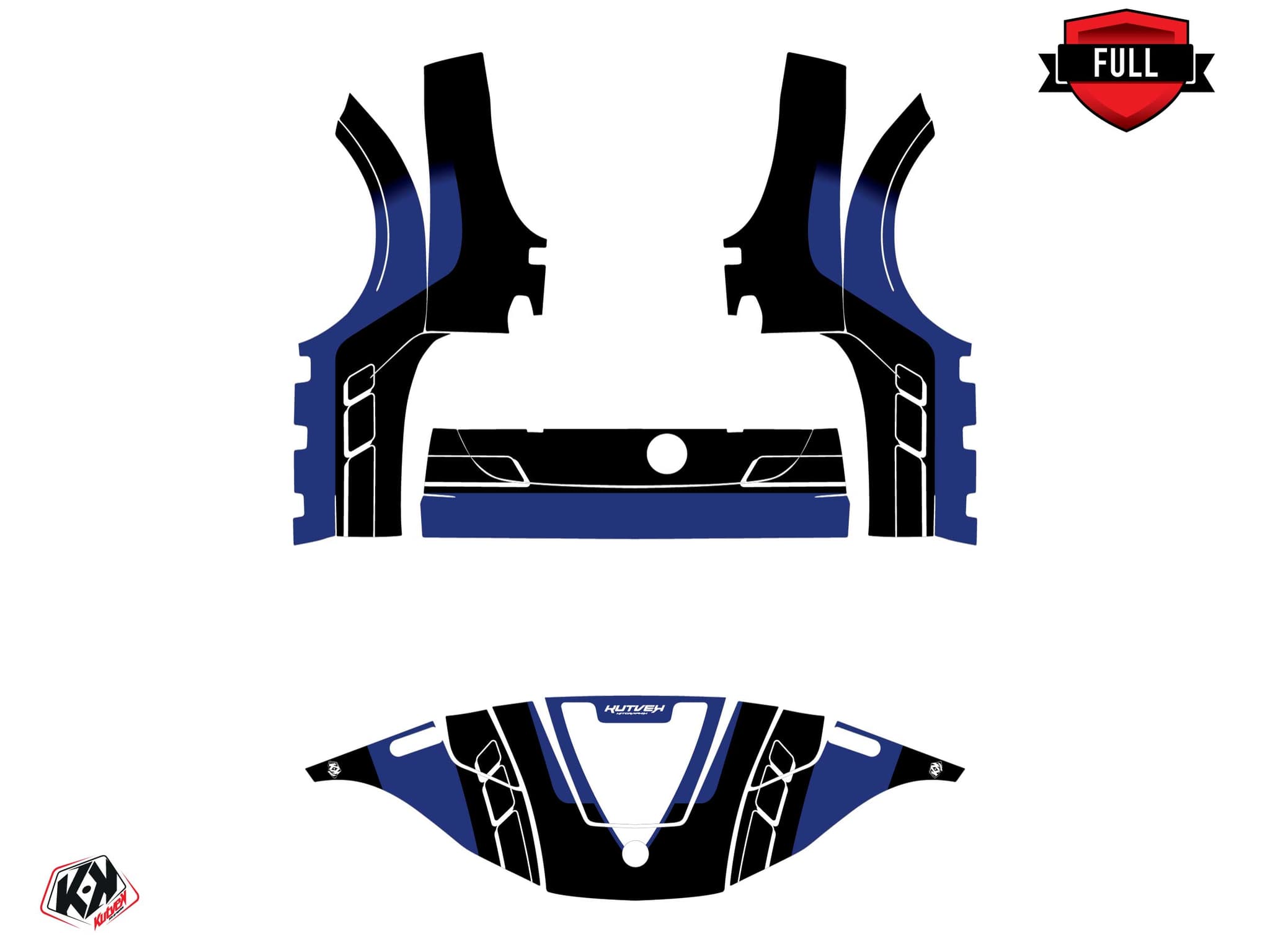 Kit graphique Hybride Vintage Yamaha G 29 Bleu | Yamaha | Kutvek - View 4