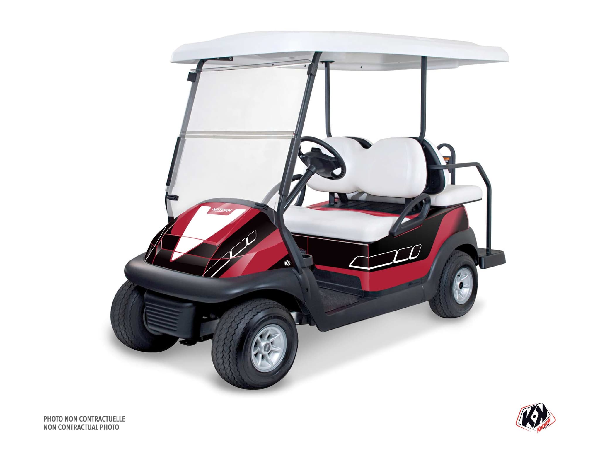 kit graphique  vintage yamaha rouge golf cart yamaha g 29