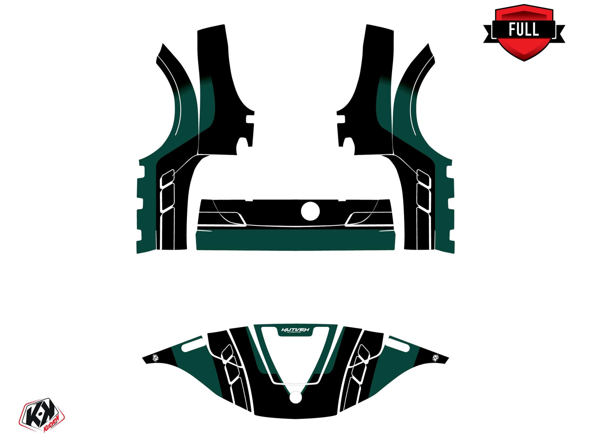 Kit graphique Hybride Vintage Yamaha G 29 Vert | Yamaha | Kutvek - View 4