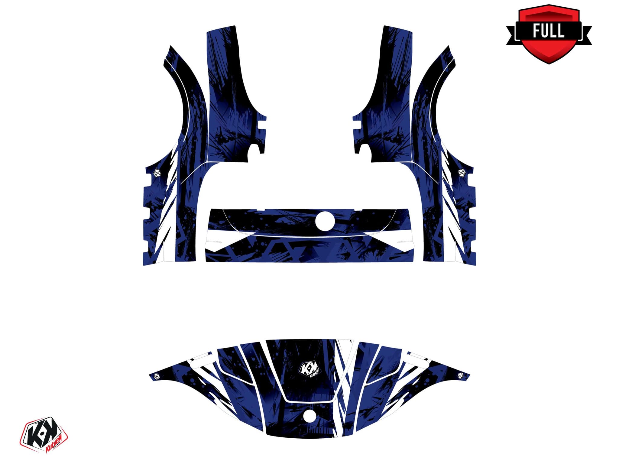 kit graphique  wild bleu golf cart yamaha g 29 | Yamaha | Kutvek - View 4
