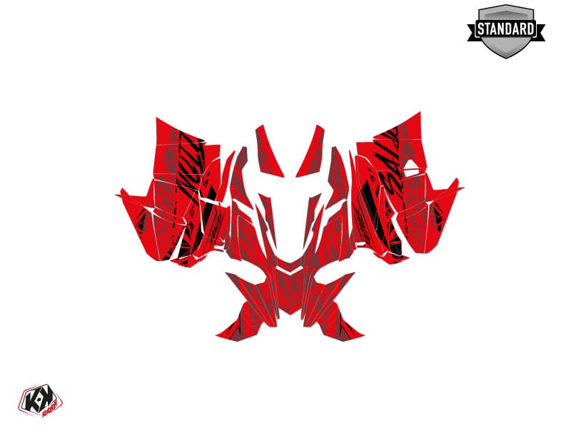 Snowmobile YAMAHA SIDEWINDER SRX SALVATION Red graphic kit | Yamaha | Kutvek - View 2