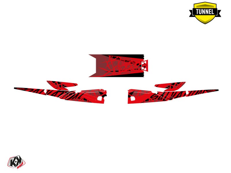 Snowmobile YAMAHA SIDEWINDER SRX SALVATION Red graphic kit | Yamaha | Kutvek - View 5