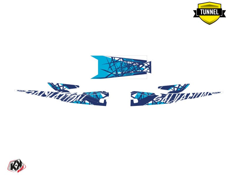 Snowmobile YAMAHA SIDEWINDER SRX SALVATION Blue-White graphic kit | Yamaha | Kutvek - View 5