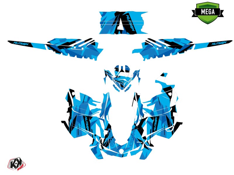 snowmobile skidoo backcountry sport icecamo blue  graphic kit | Skidoo | Kutvek - View 4