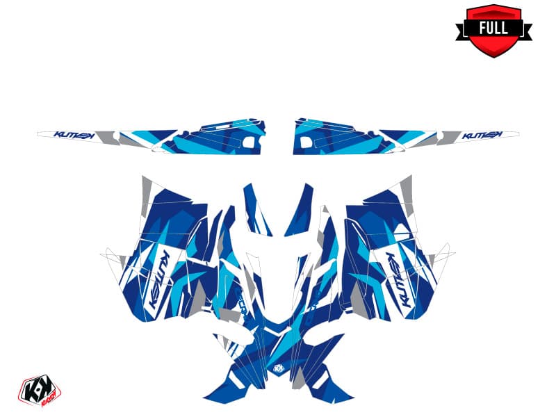 Snowmobile YAMAHA SIDEWINDER SRX ICECAMO Blue graphic kit | Yamaha | Kutvek - View 3