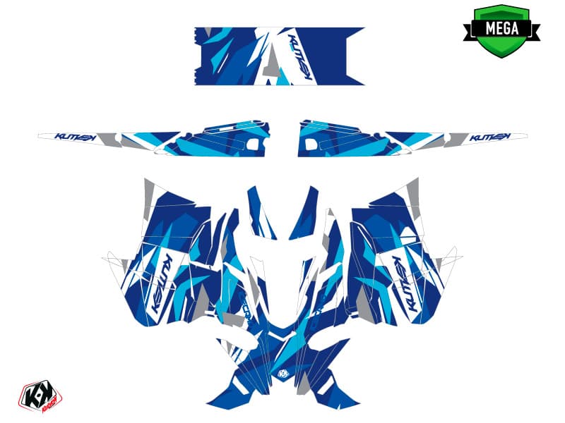 Snowmobile YAMAHA SIDEWINDER SRX ICECAMO Blue graphic kit | Yamaha | Kutvek - View 4