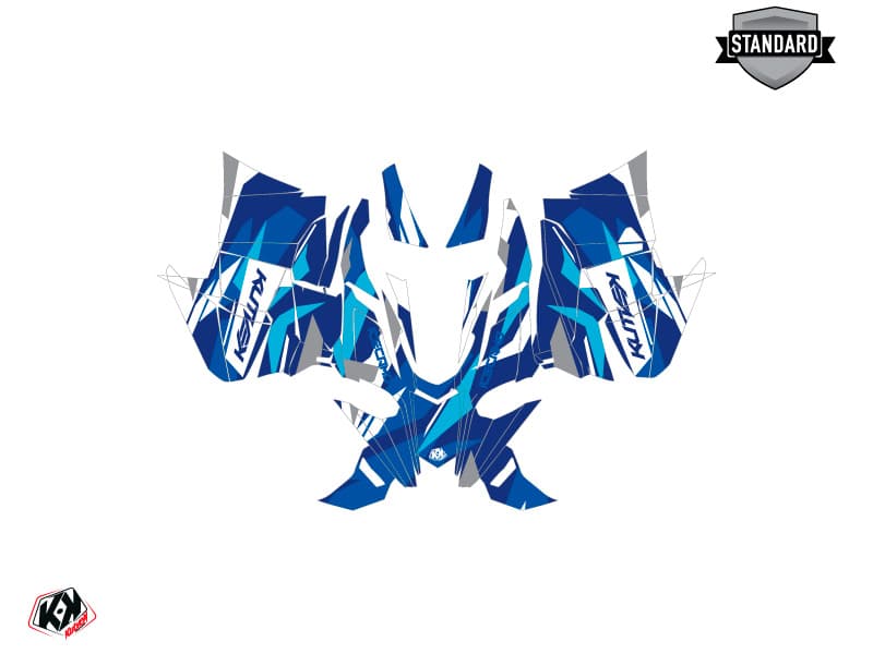 Snowmobile YAMAHA SIDEWINDER SRX ICECAMO Blue graphic kit | Yamaha | Kutvek - View 2