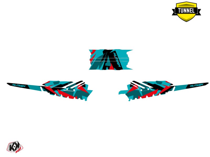 snowmobile skidoo backcountry sport icecamo blue-red  graphic kit | Skidoo | Kutvek - View 5